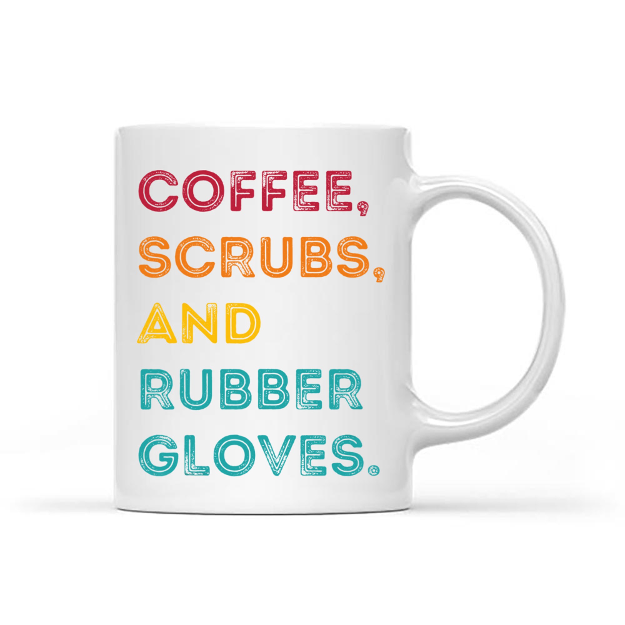 Funny Retro Coffee Scrubs Rubber Gloves Nurse Doctor Medical Mug