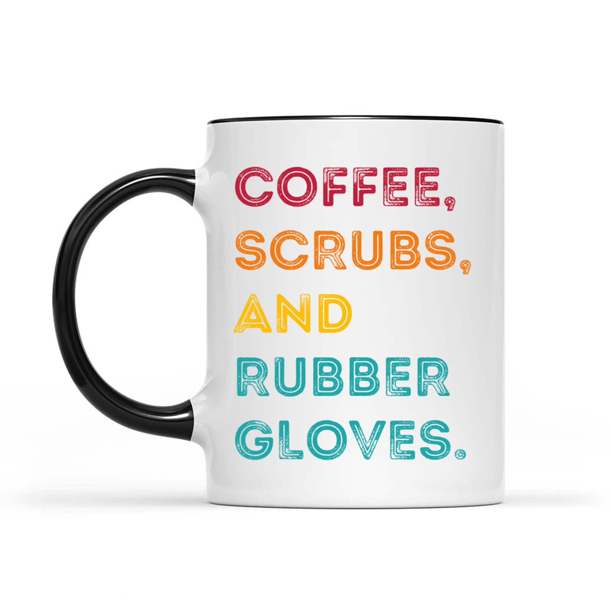 Funny Retro Coffee Scrubs Rubber Gloves Nurse Doctor Medical Mug