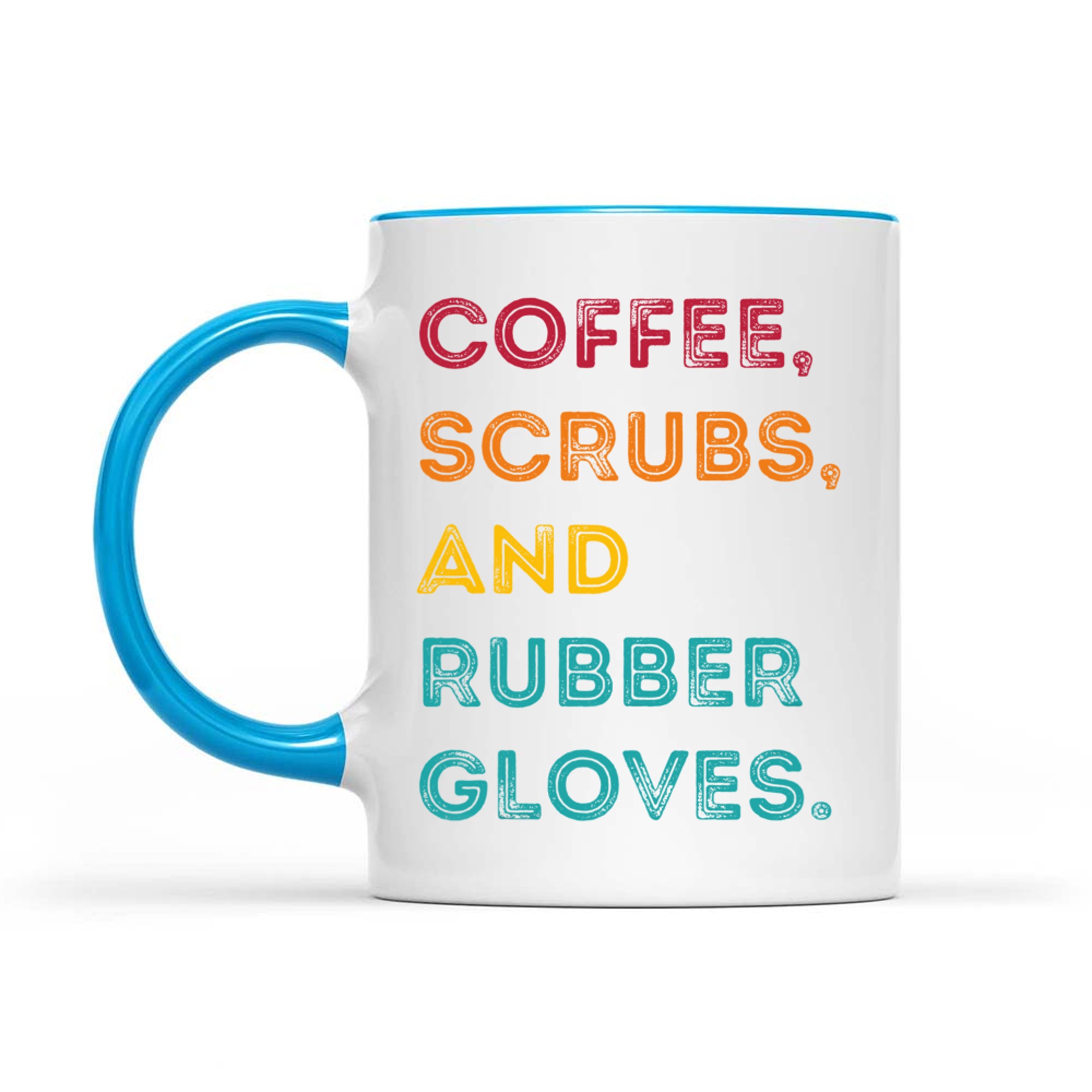 Funny Retro Coffee Scrubs Rubber Gloves Nurse Doctor Medical Mug