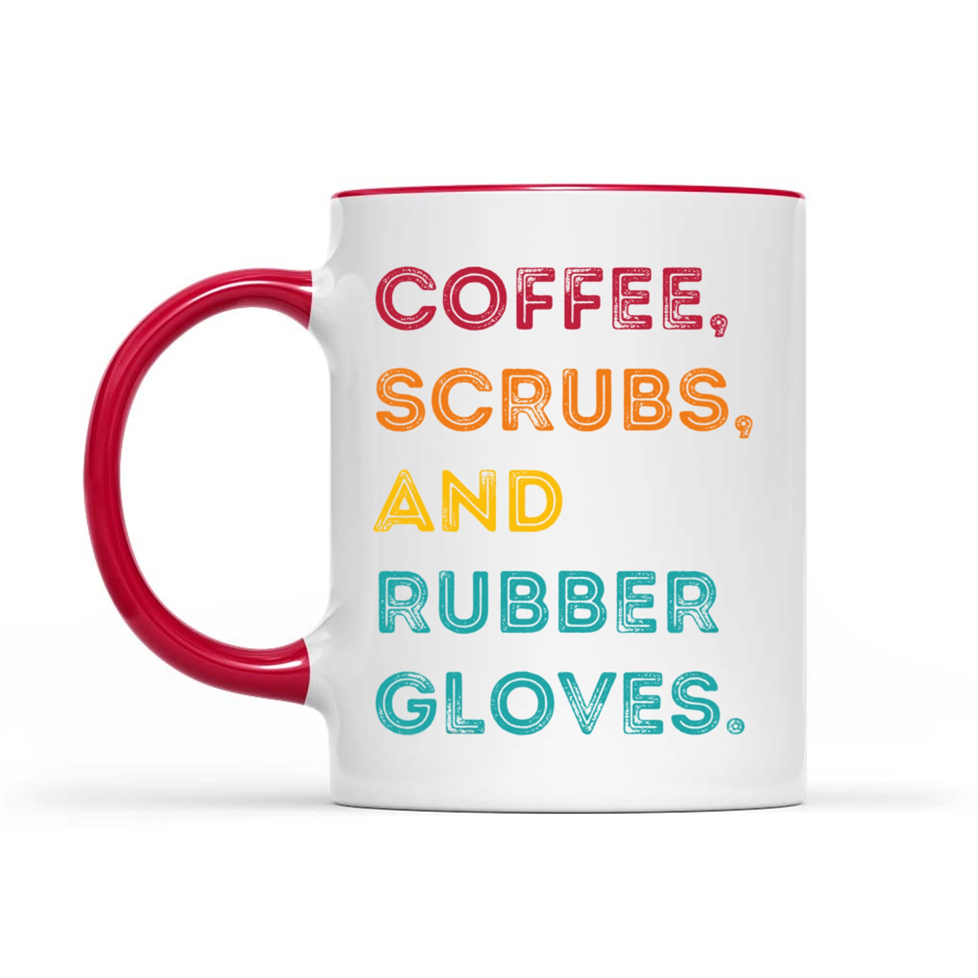 Funny Retro Coffee Scrubs Rubber Gloves Nurse Doctor Medical Mug