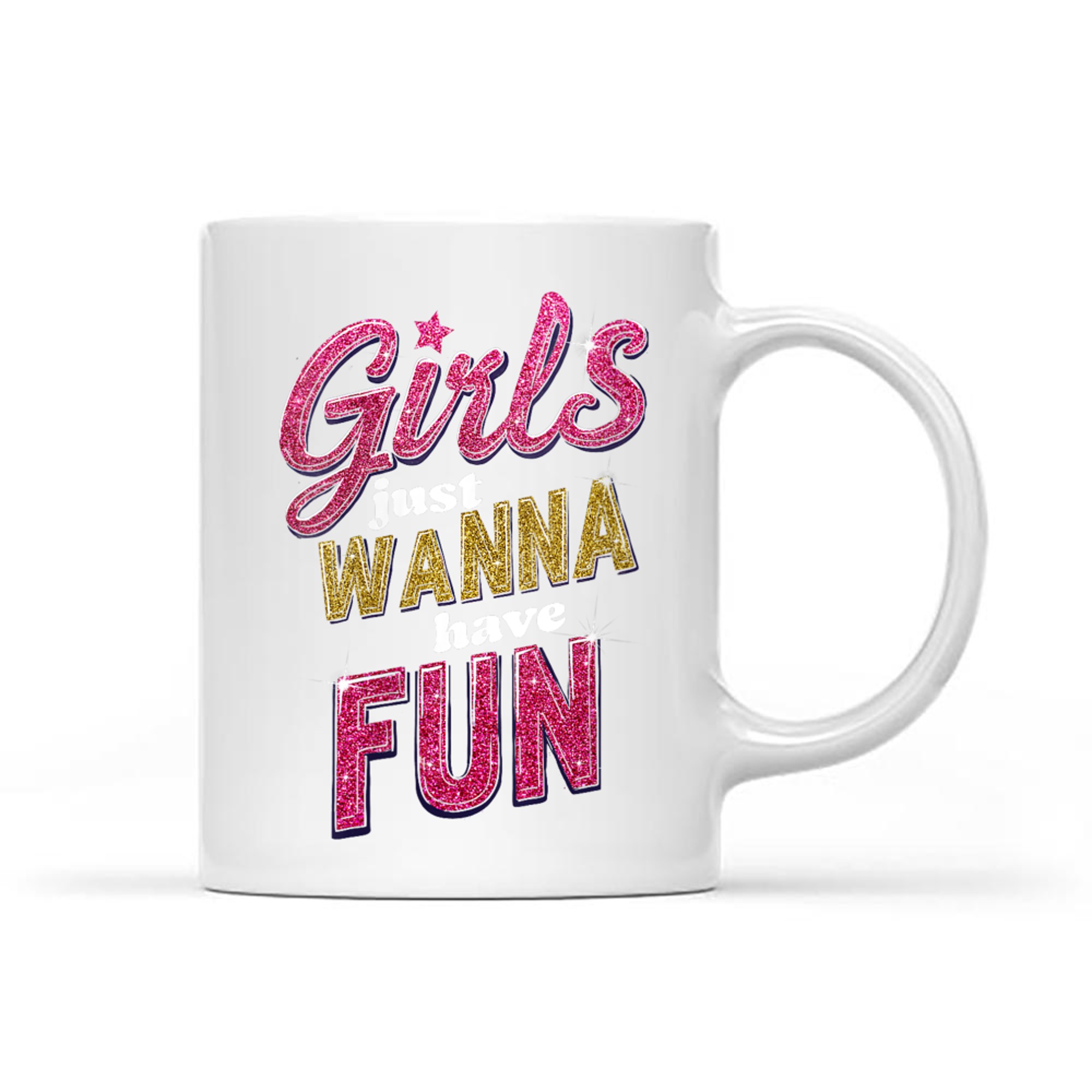 Girls Just Wanna Have Fun 80s Nostalgia Mug