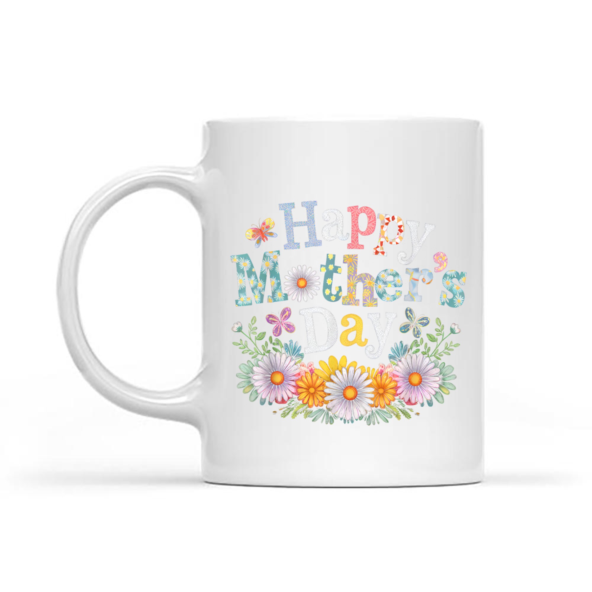 Happy Mother's Day Cute Daisy Mom Grandma Women Mug