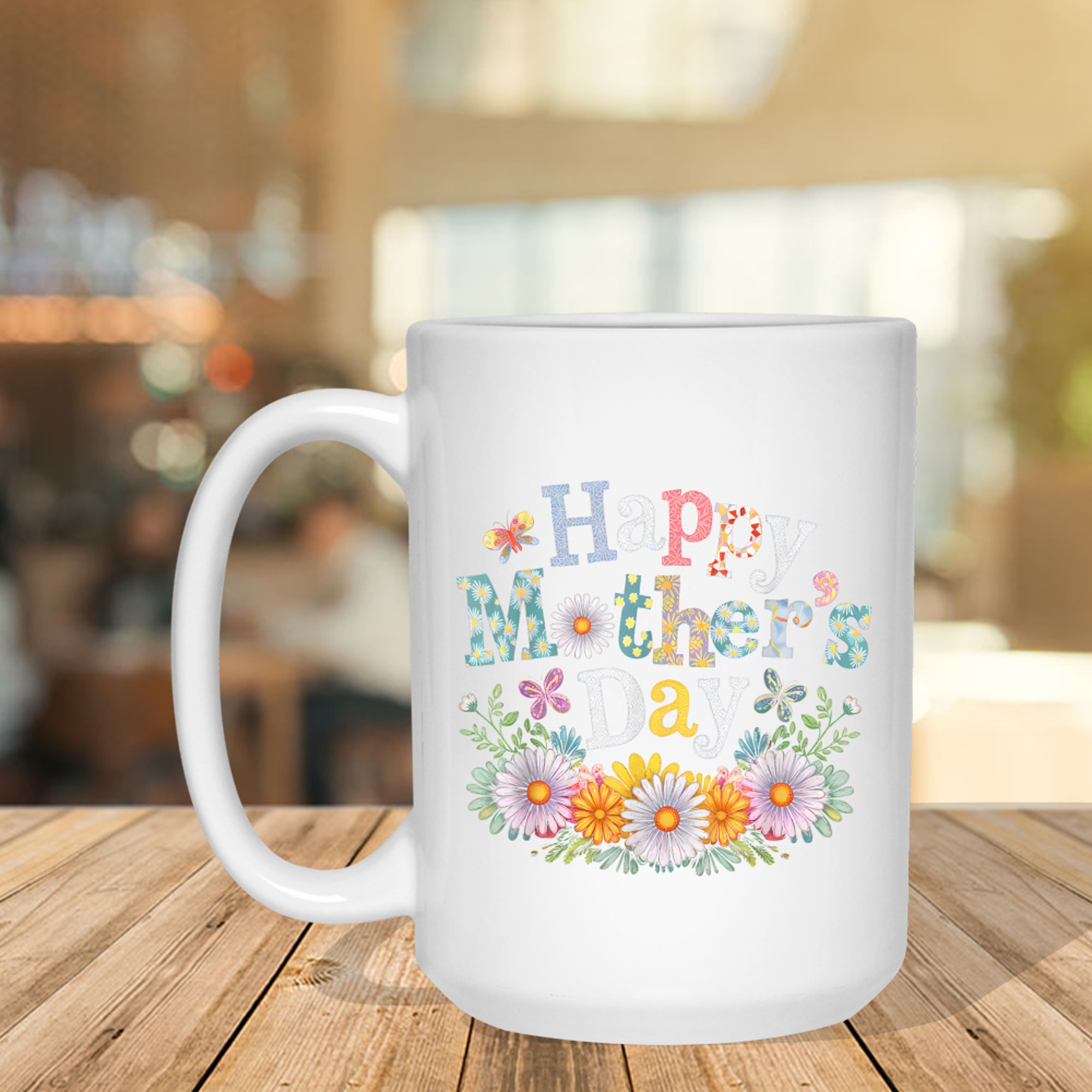 Happy Mother's Day Cute Daisy Mom Grandma Women Mug