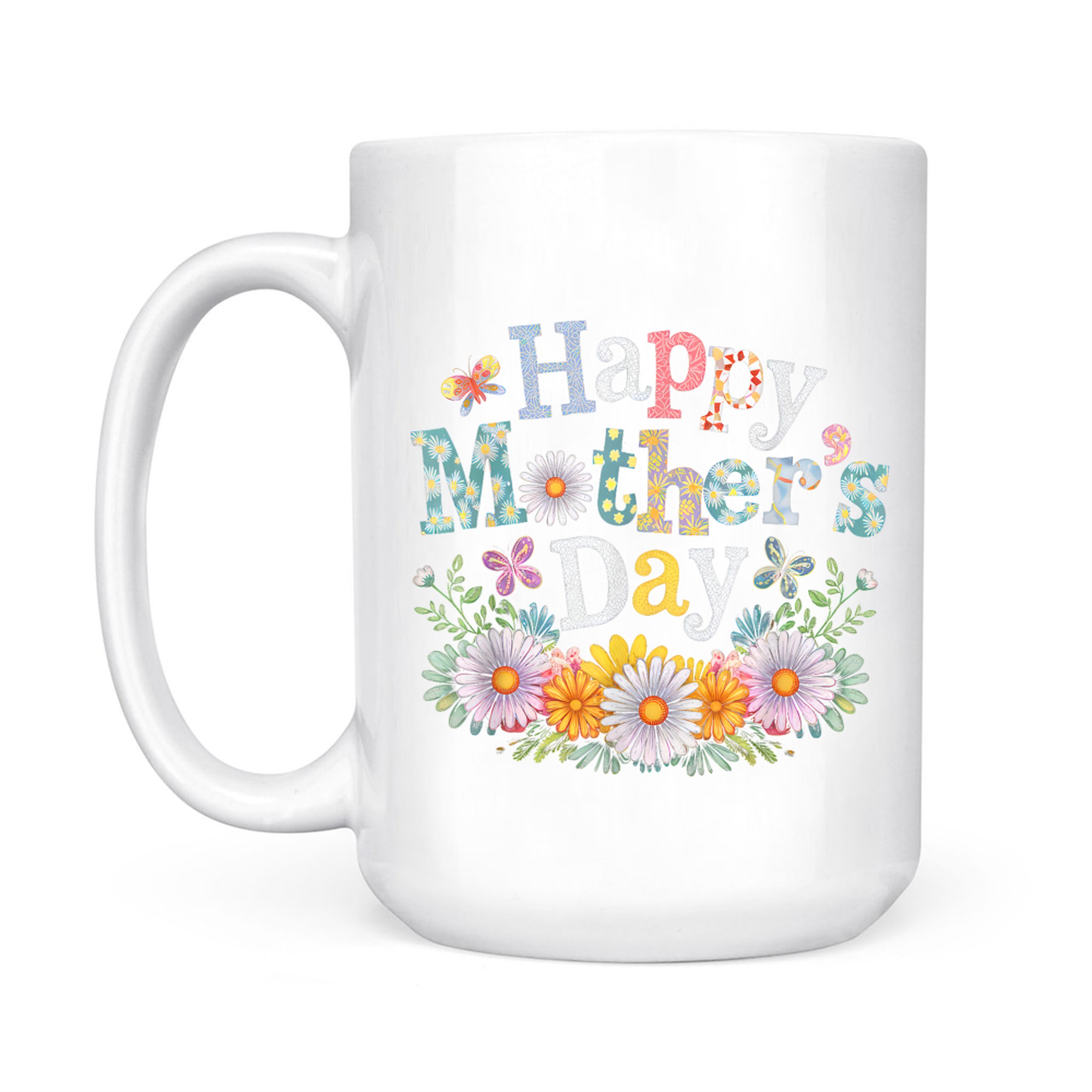 Happy Mother's Day Cute Daisy Mom Grandma Women Mug