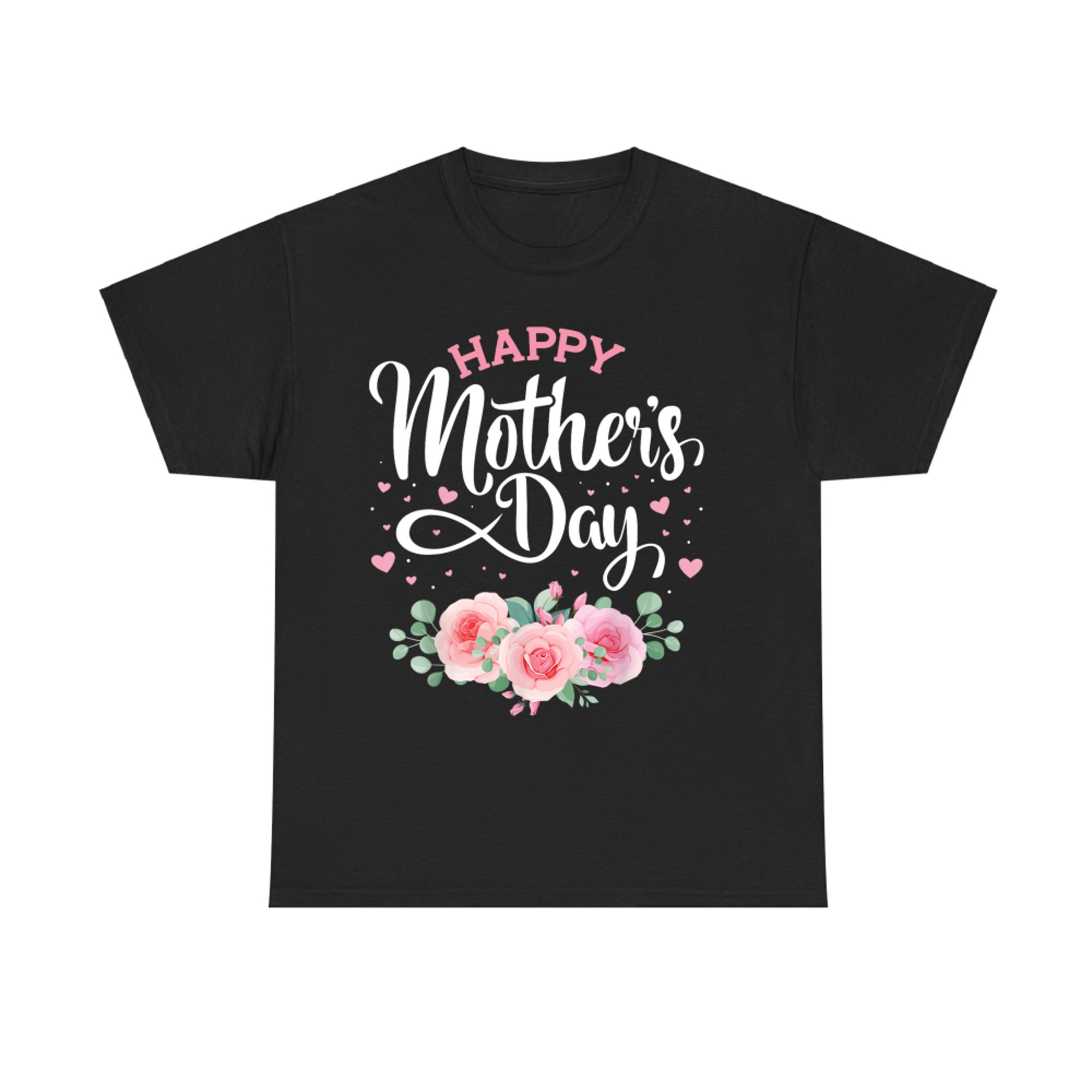 Happy Mothers Day With Flowers Mom And Great Grandma T-Shirt