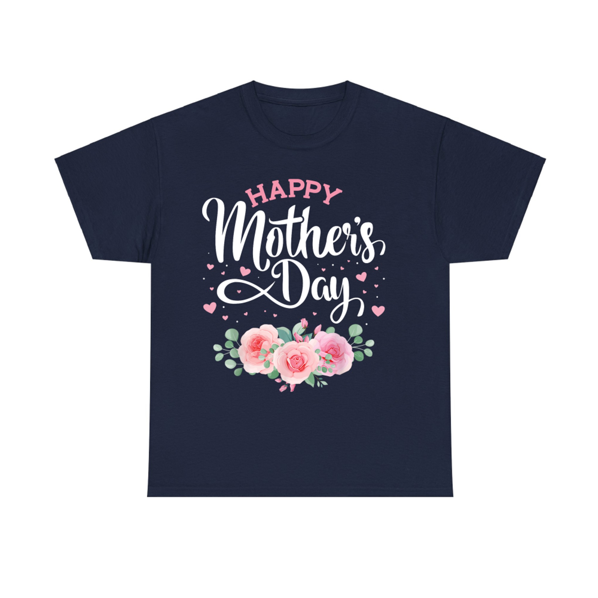 Happy Mothers Day With Flowers Mom And Great Grandma T-Shirt