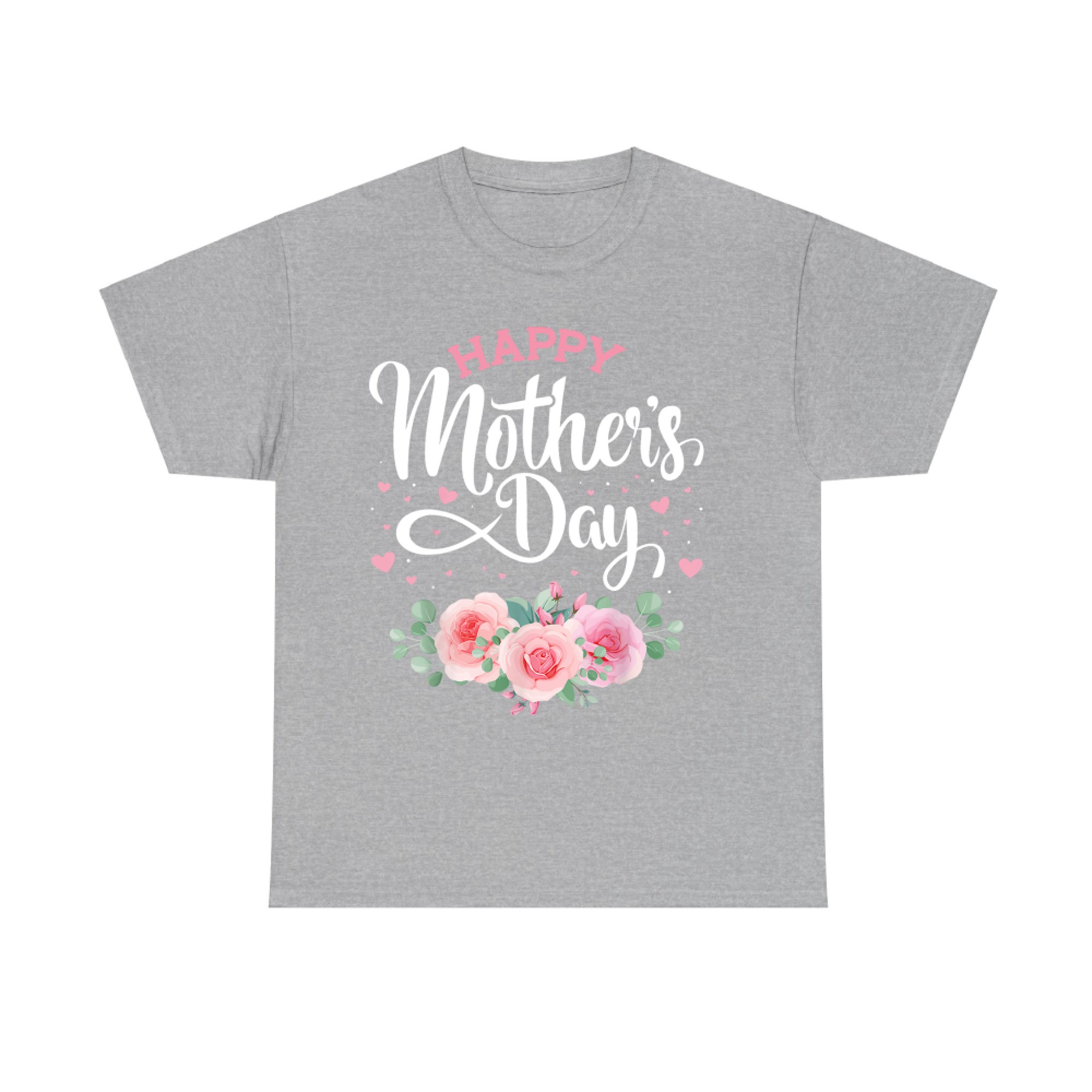Happy Mothers Day With Flowers Mom And Great Grandma T-Shirt