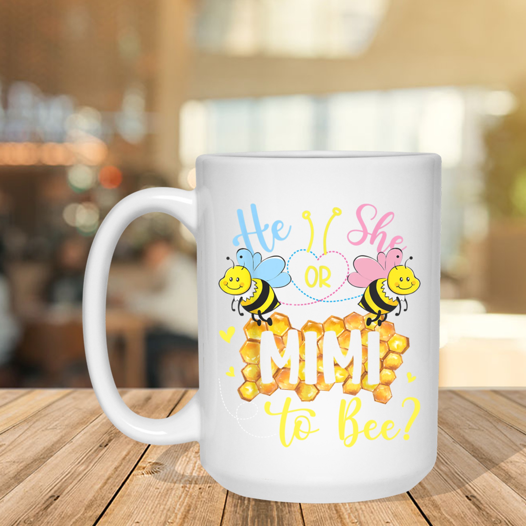He Or She Mimi To Bee Gender Reveal Mothers Day Mug
