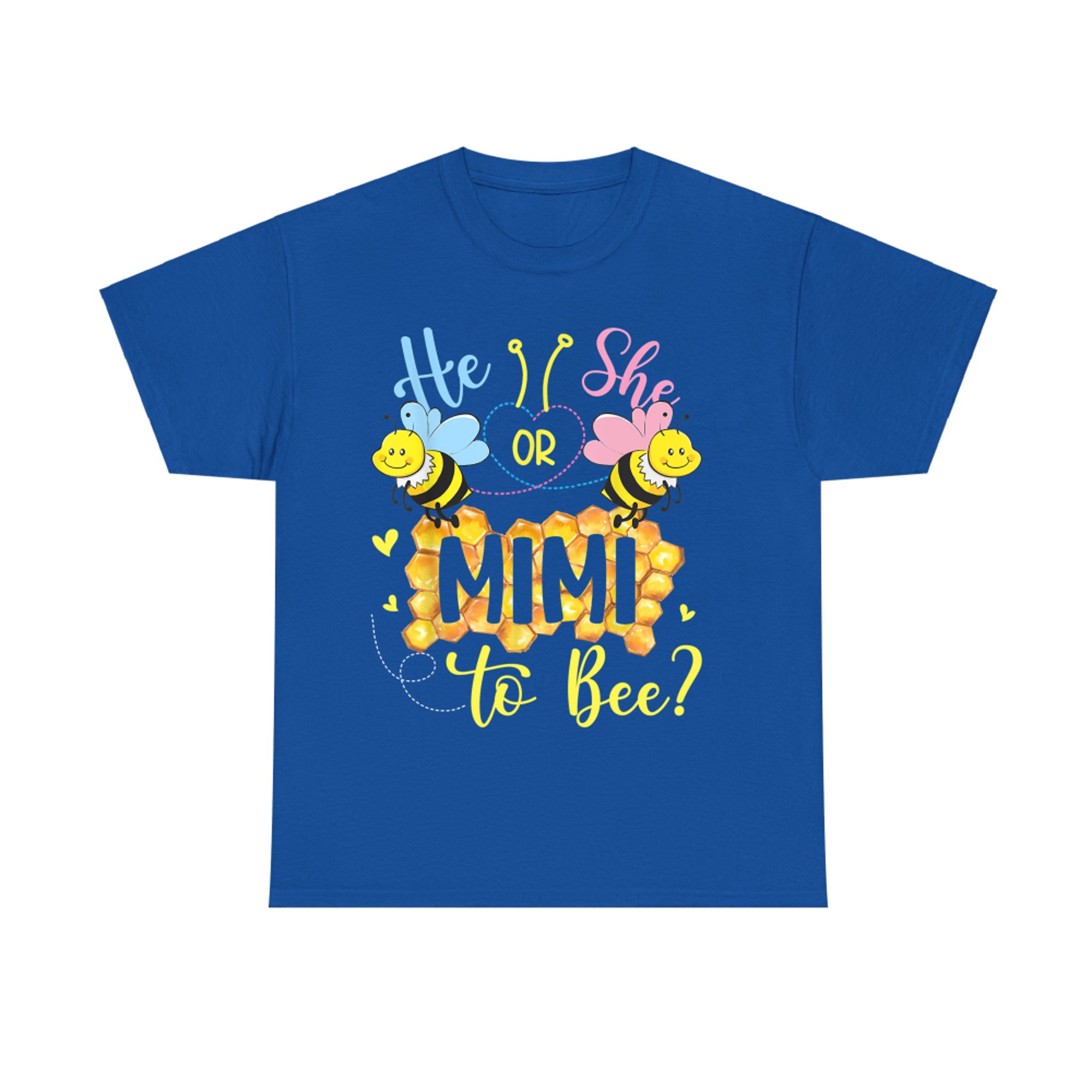 He Or She Mimi To Bee Gender Reveal Mothers Day T-Shirt