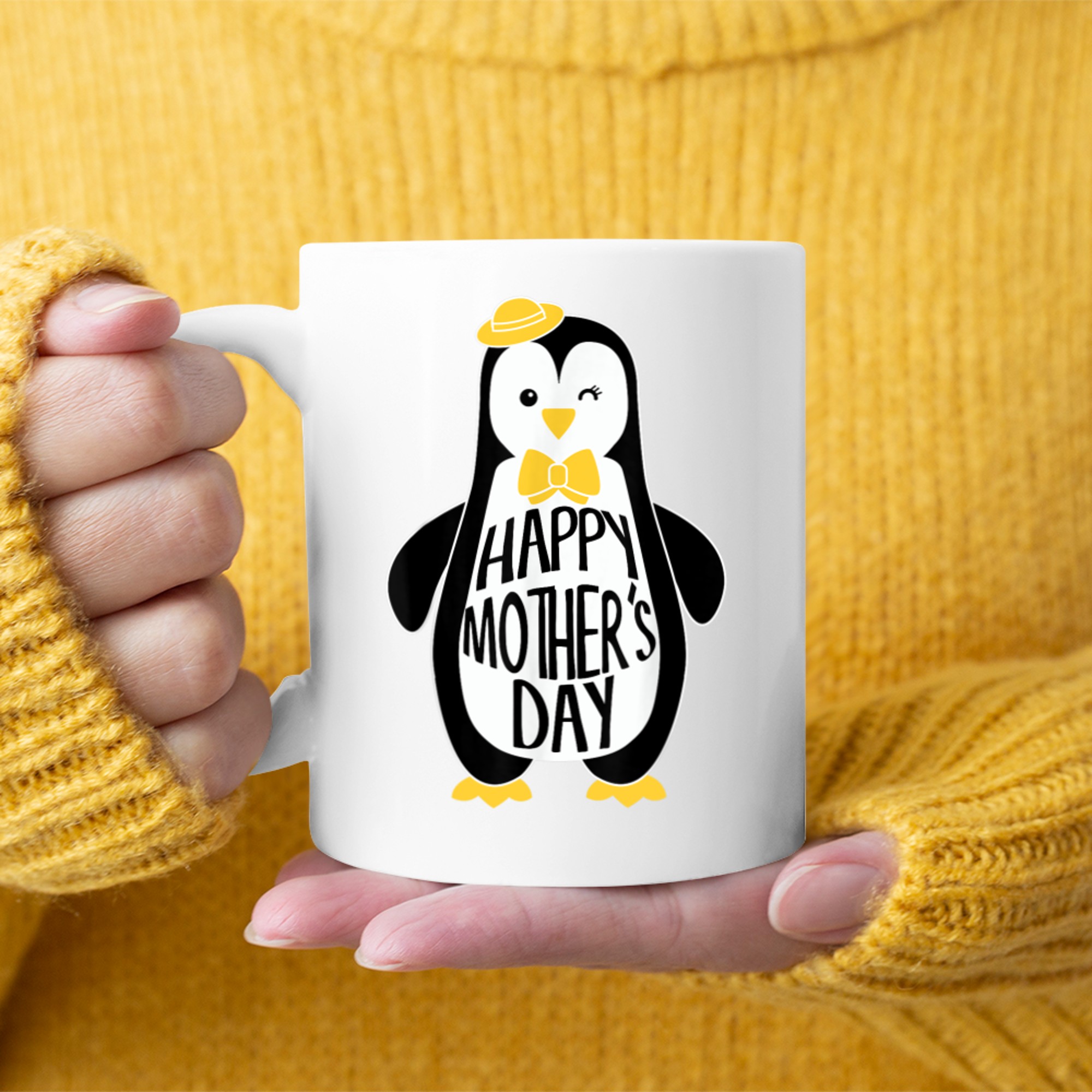 I Love My Mama Penguin Cute Happy Mothers Day Mug