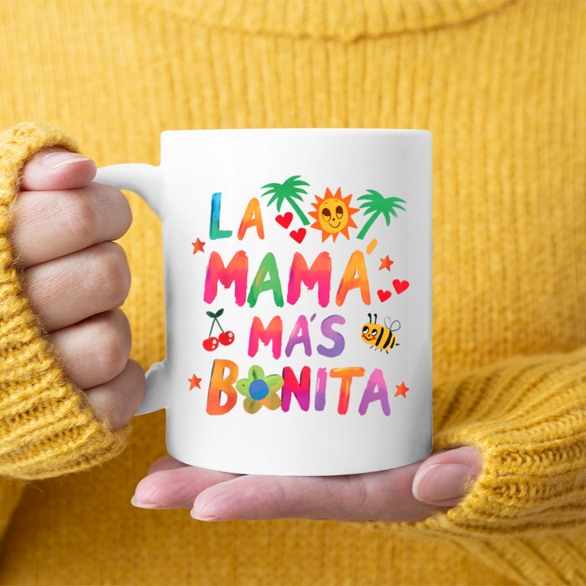 La Mamá Más Bonita The Most Beautiful Mom Quote Mug