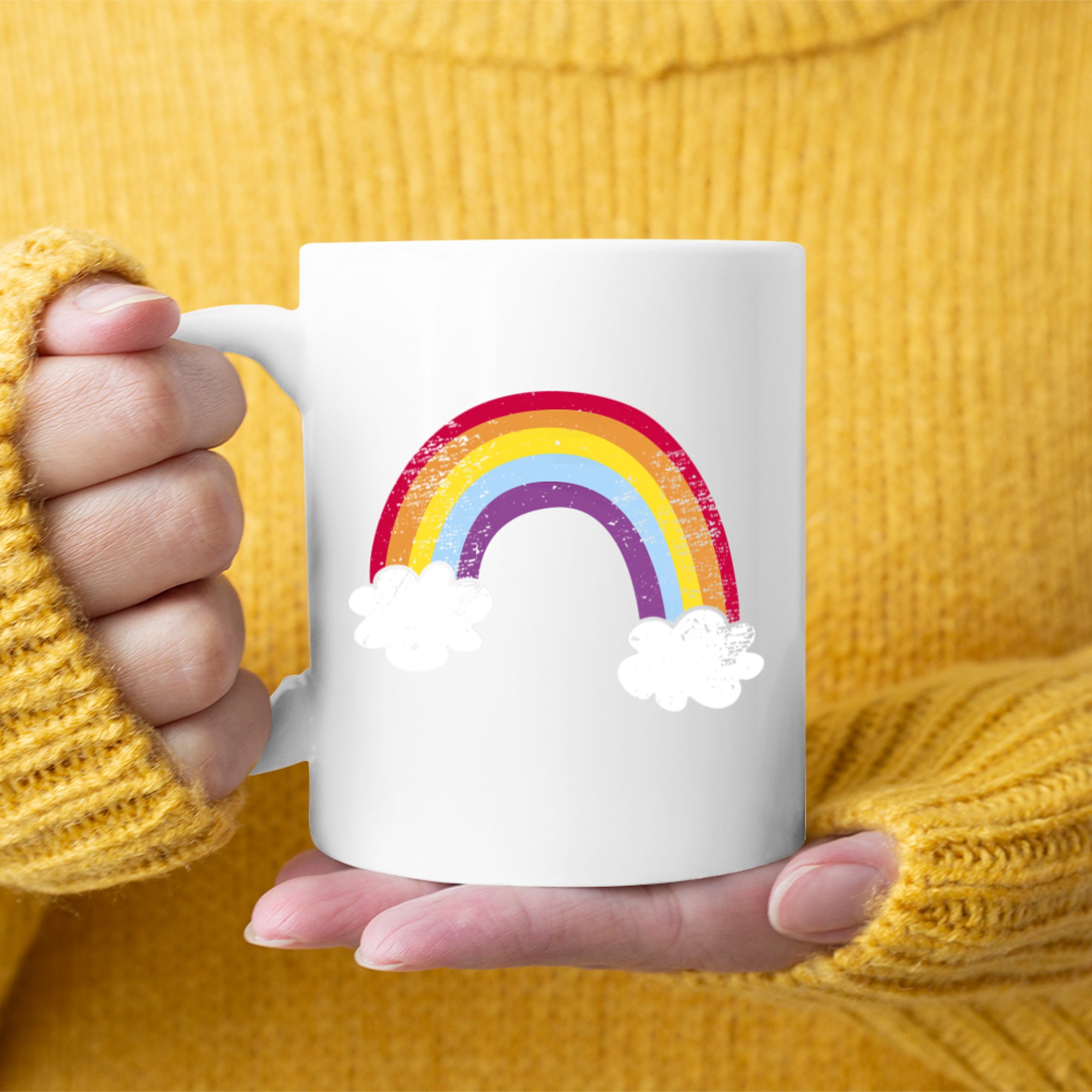 Love Rainbow Gift 80s 90s Nostalgia Retro Mug