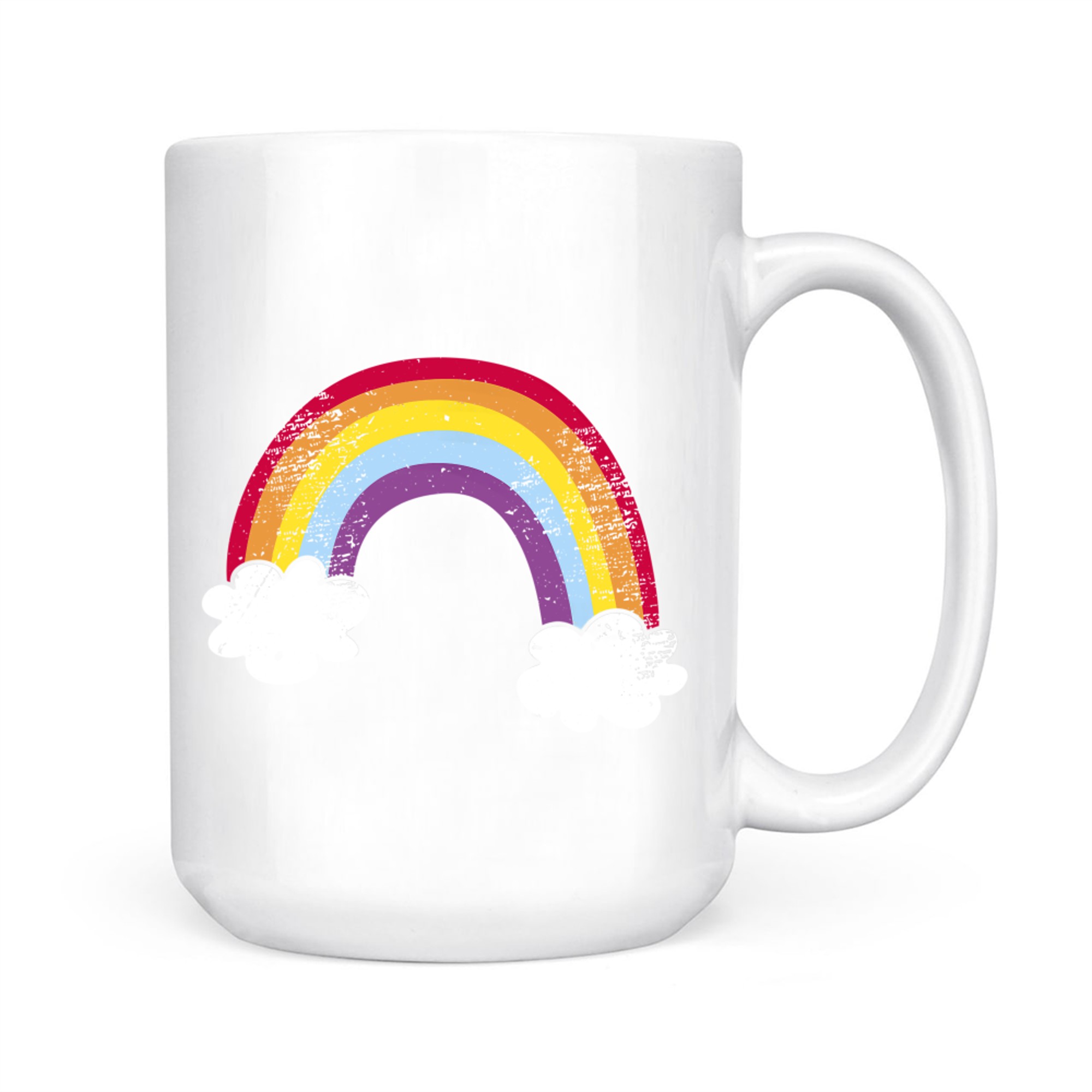 Love Rainbow Gift 80s 90s Nostalgia Retro Mug