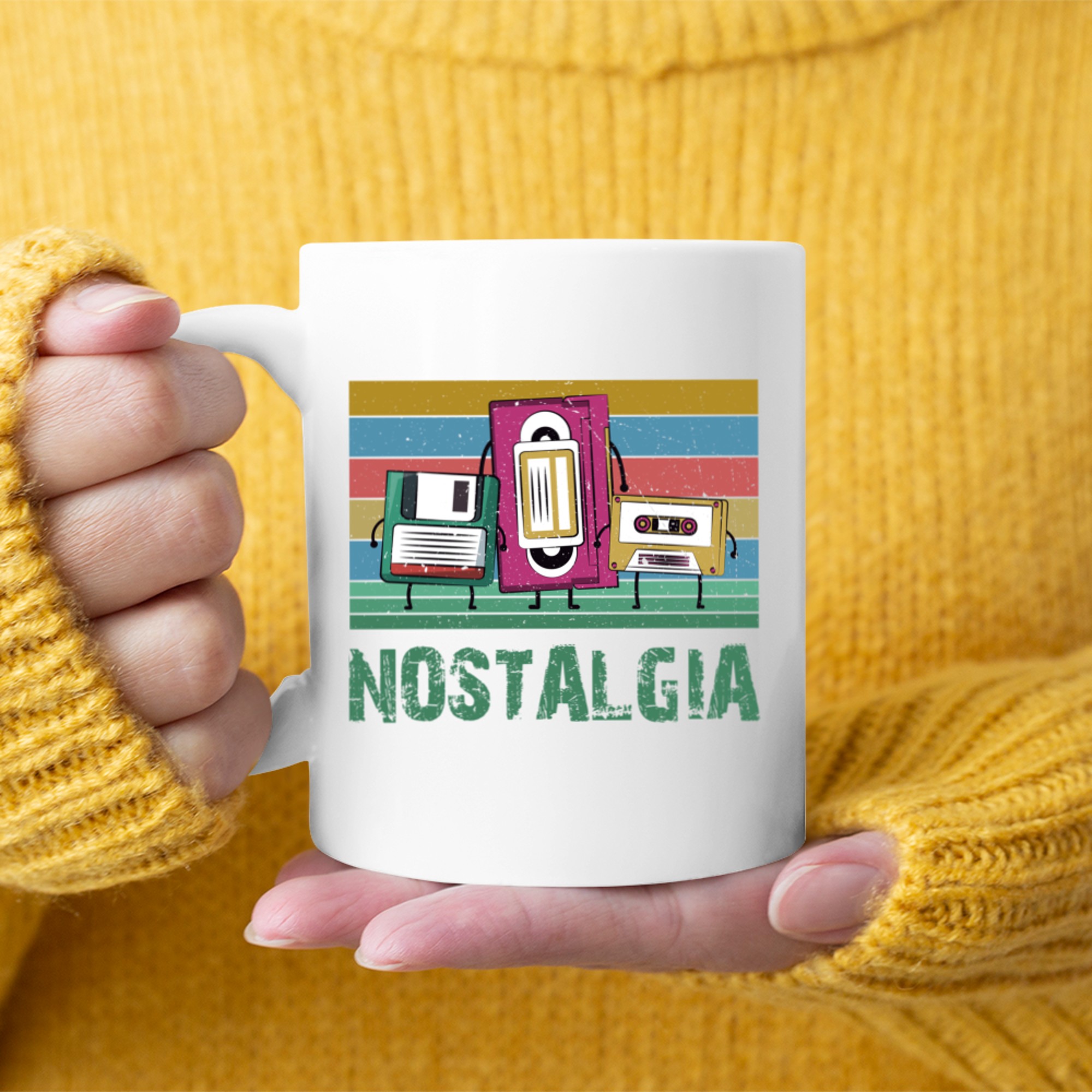 Nostalgia Retro Vintage 80s 90s Technology Lover Mug