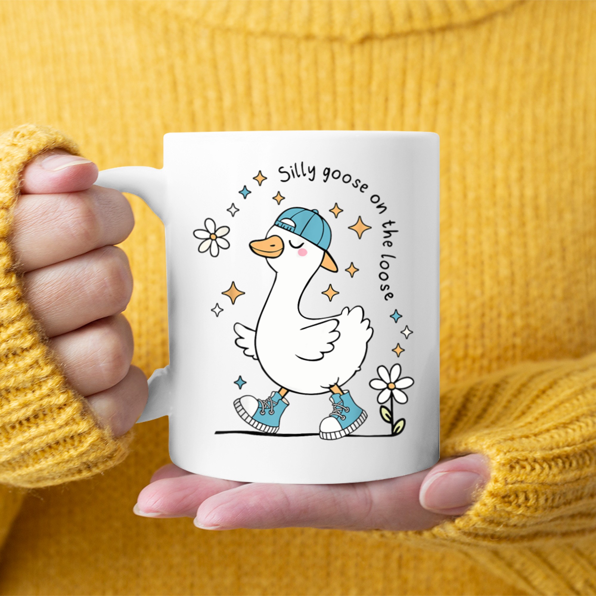 Silly Goose on the Loose Funny Cute Animal Mug