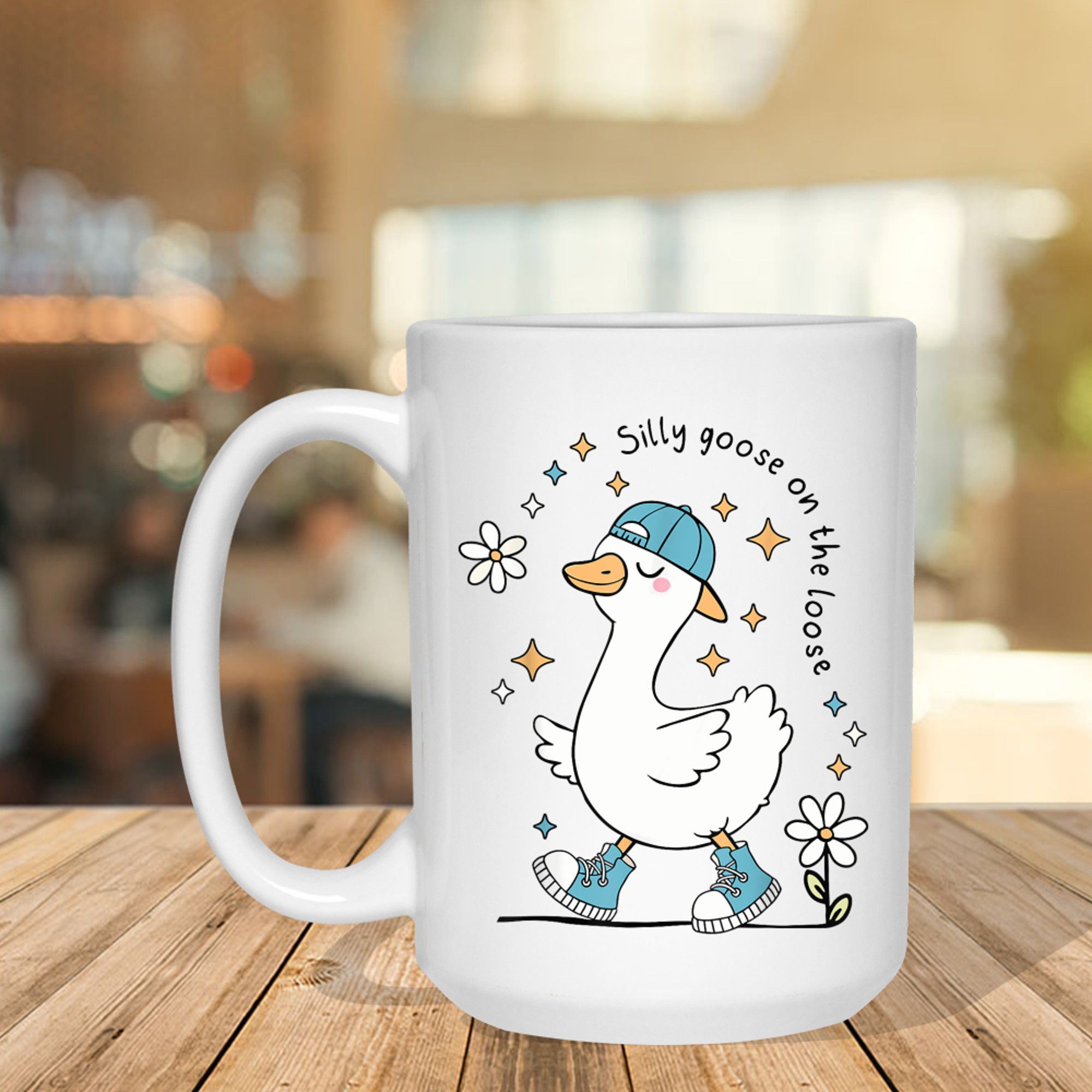 Silly Goose on the Loose Funny Cute Animal Mug