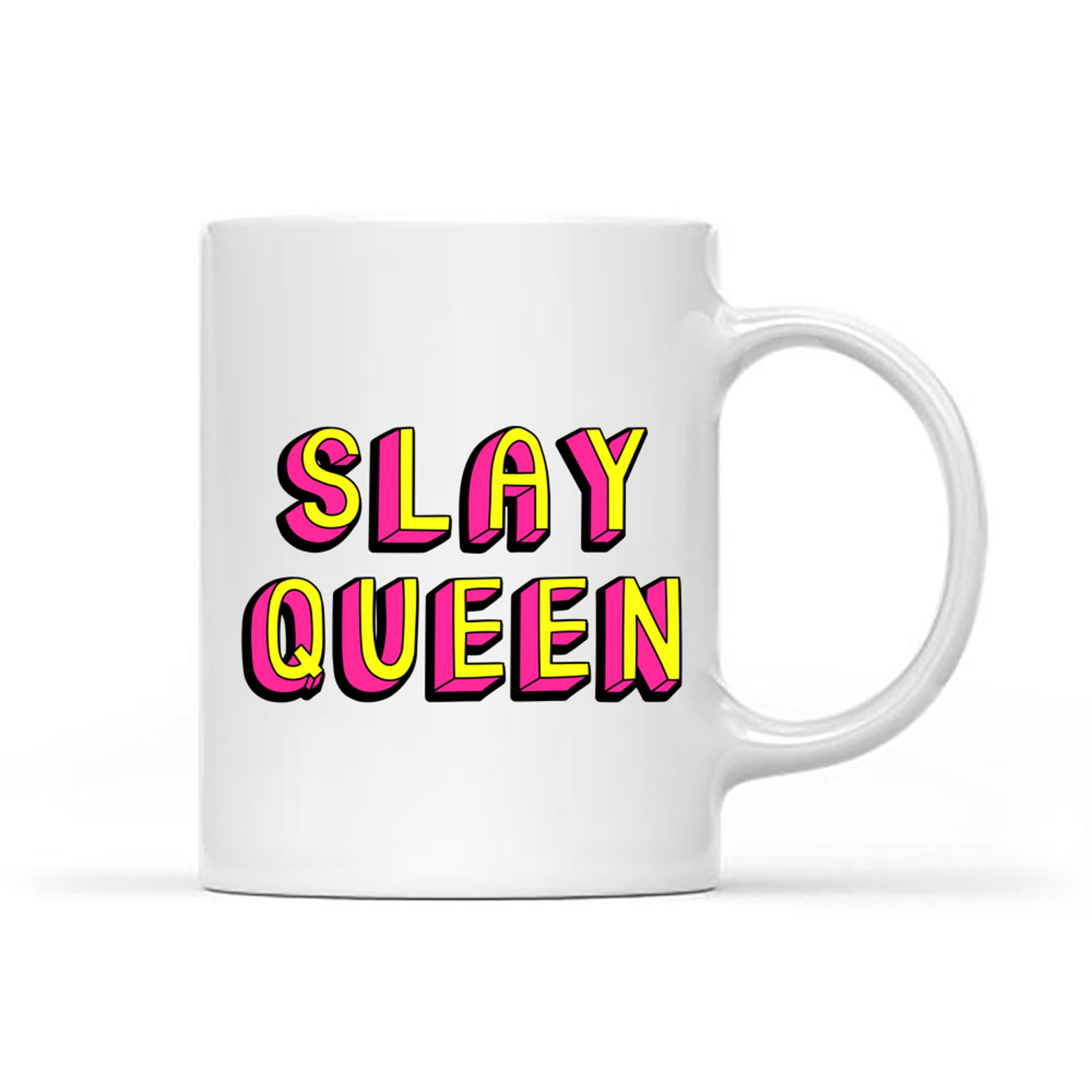 Slay Queen Vintage Retro Feminist Nostalgic Vibe Mug