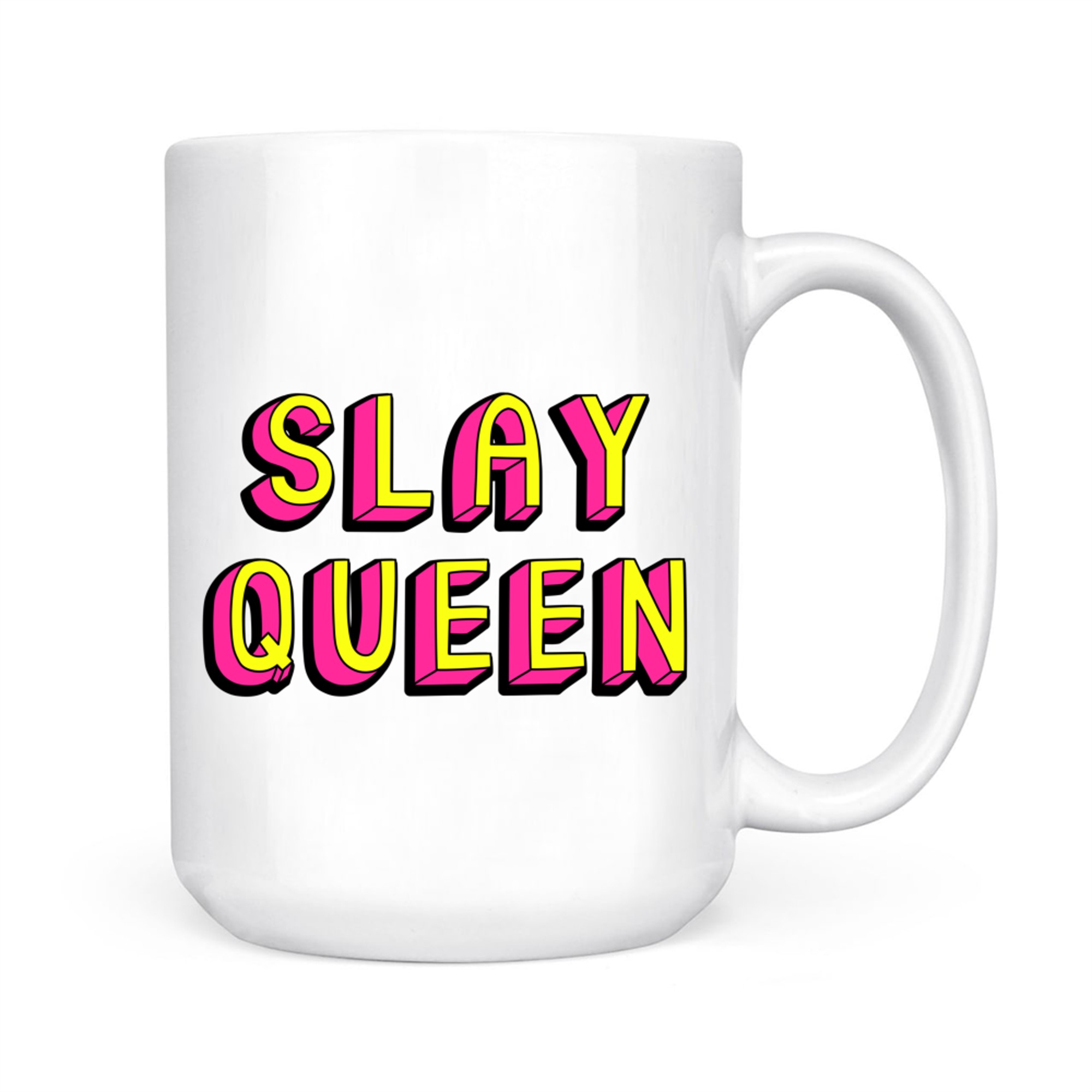 Slay Queen Vintage Retro Feminist Nostalgic Vibe Mug