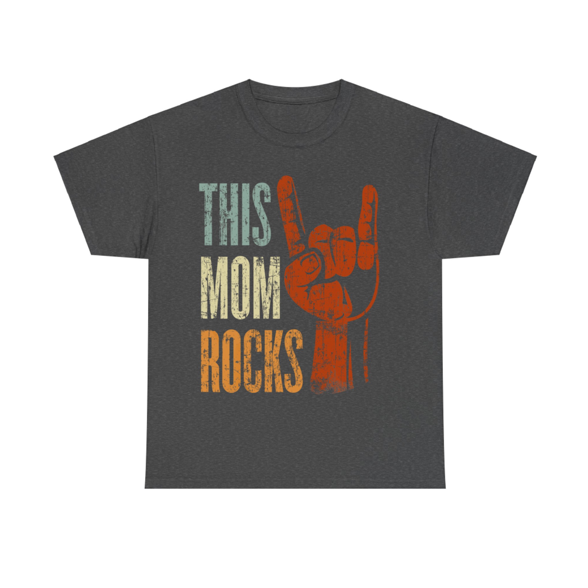 This Mom Rocks Rock & Roll Metal Hand Sign T-Shirt