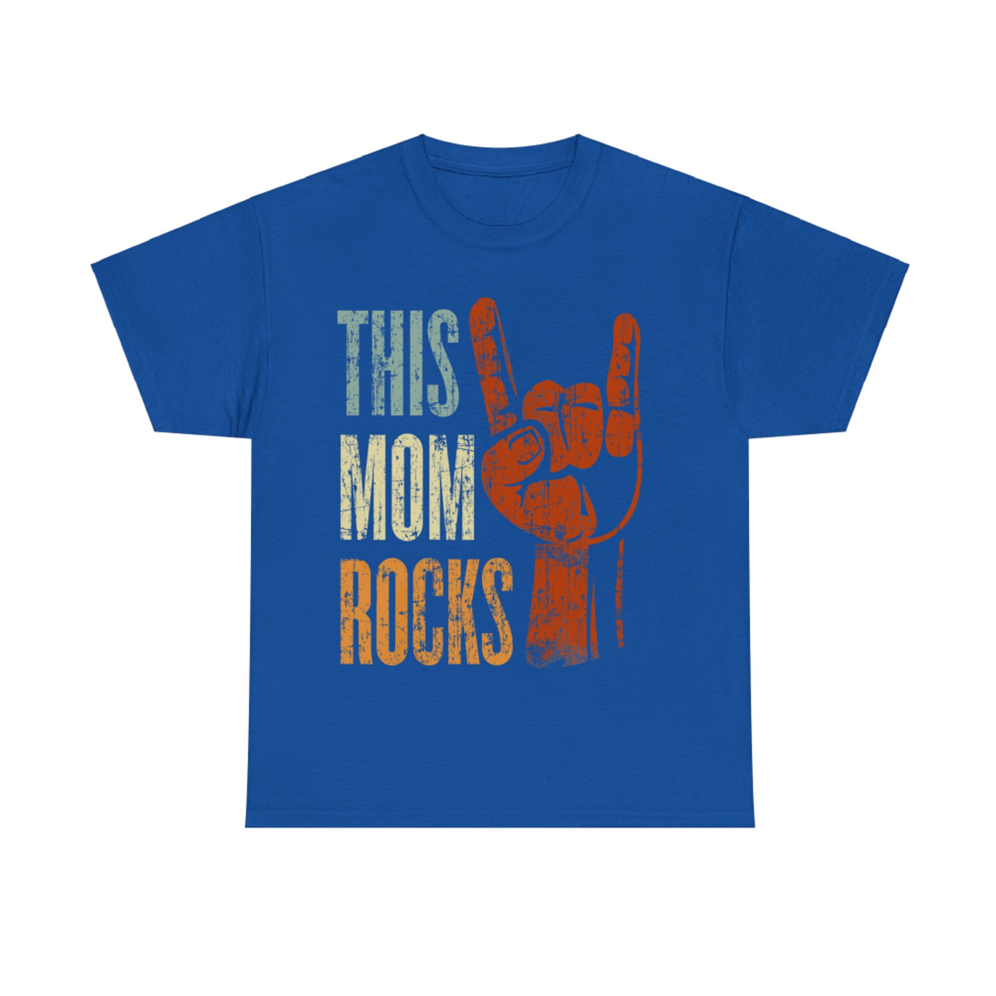This Mom Rocks Rock & Roll Metal Hand Sign T-Shirt