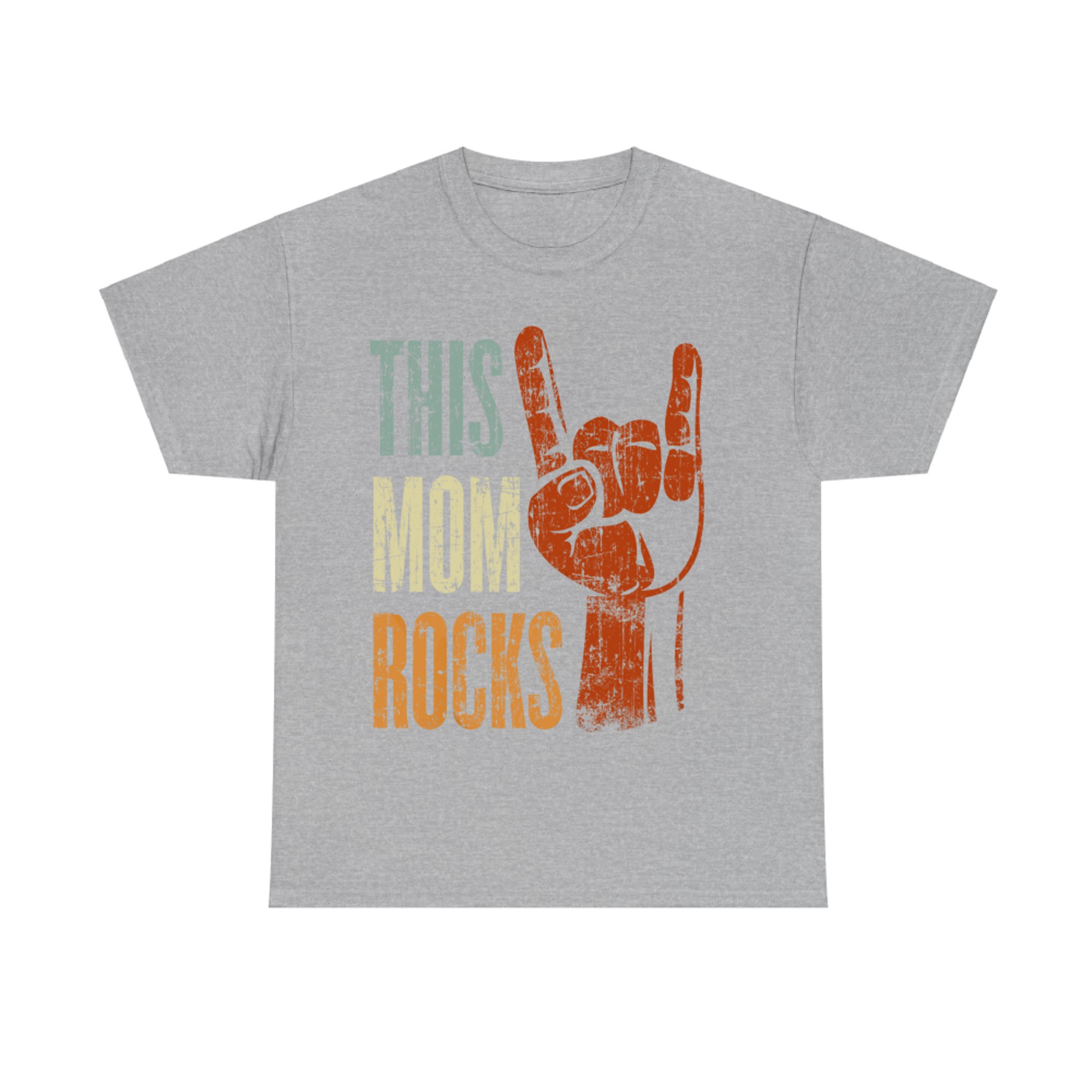 This Mom Rocks Rock & Roll Metal Hand Sign T-Shirt