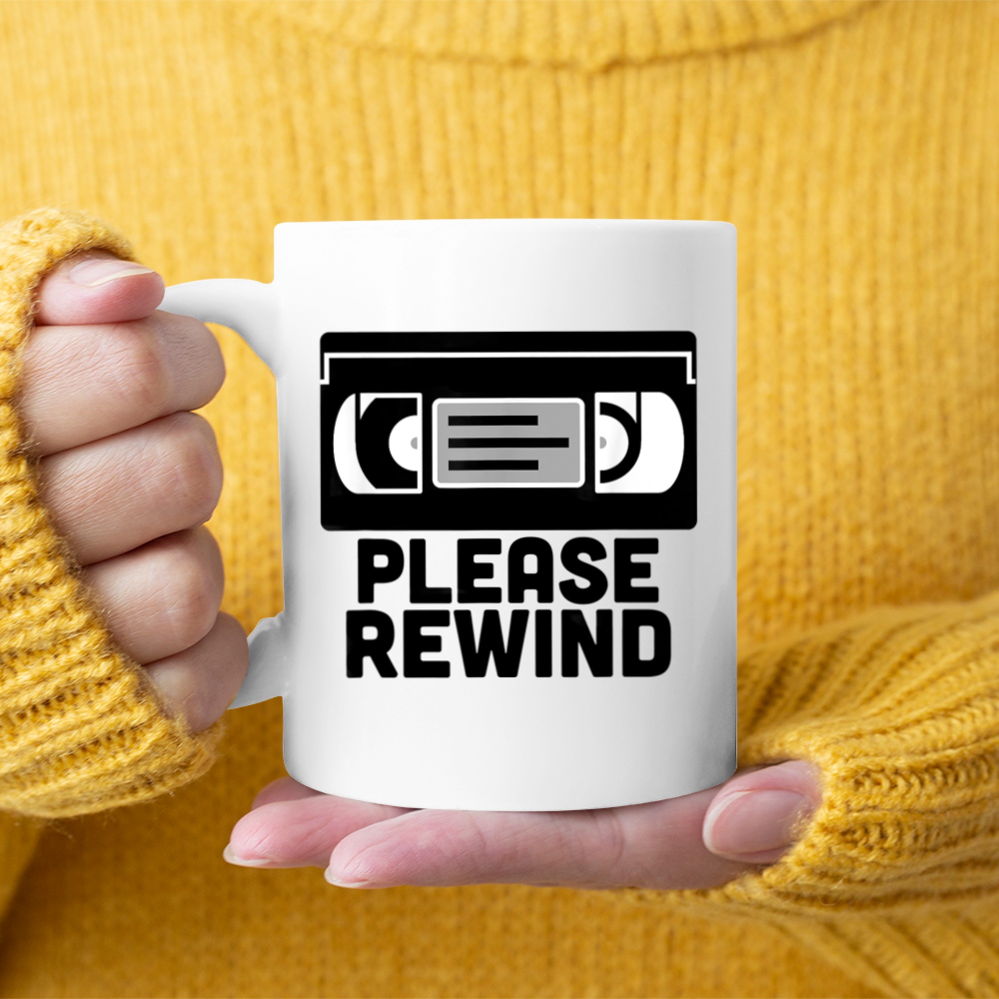 VHS Please Rewind VHS Tape VHS Player Nostalgia 80s Mug
