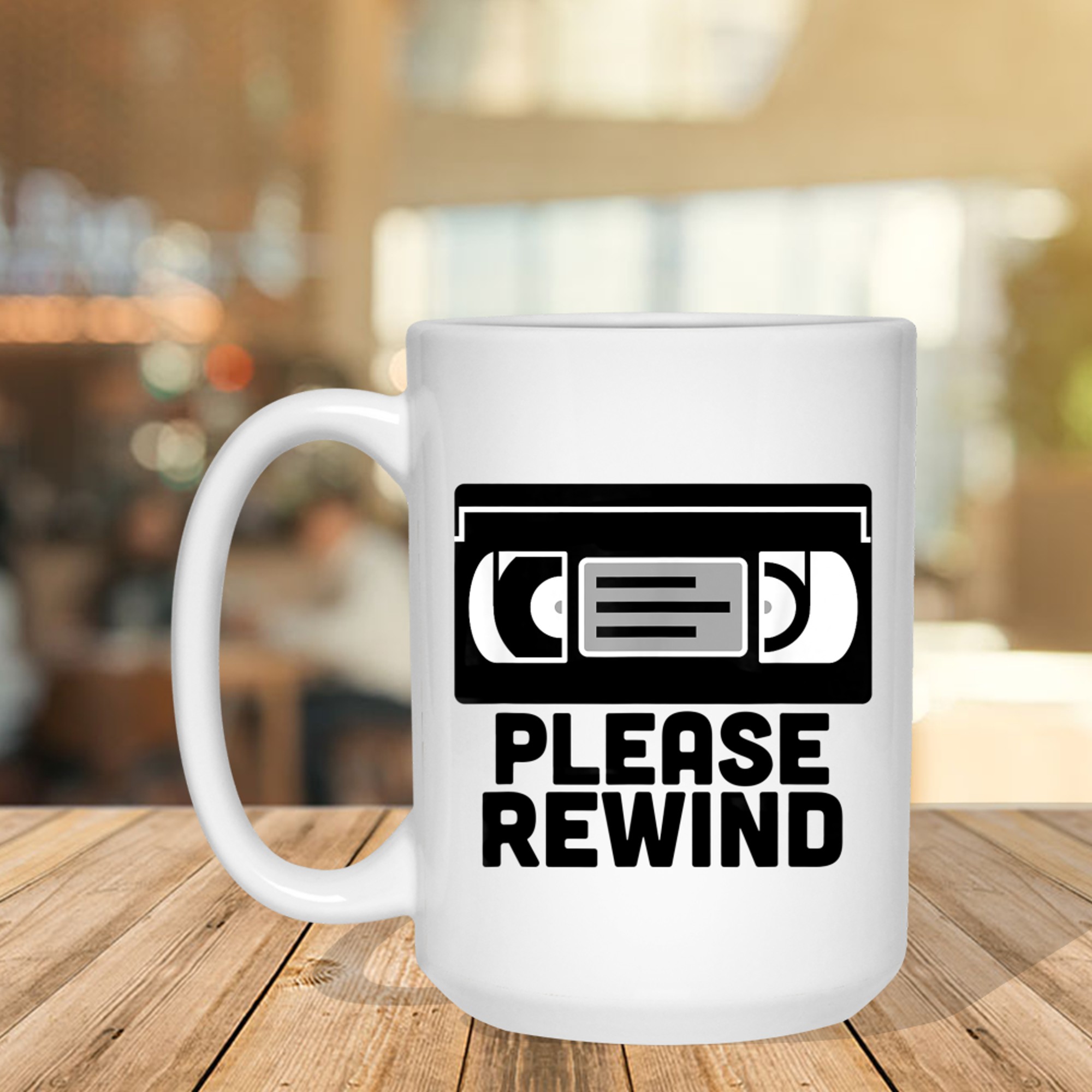 VHS Please Rewind VHS Tape VHS Player Nostalgia 80s Mug