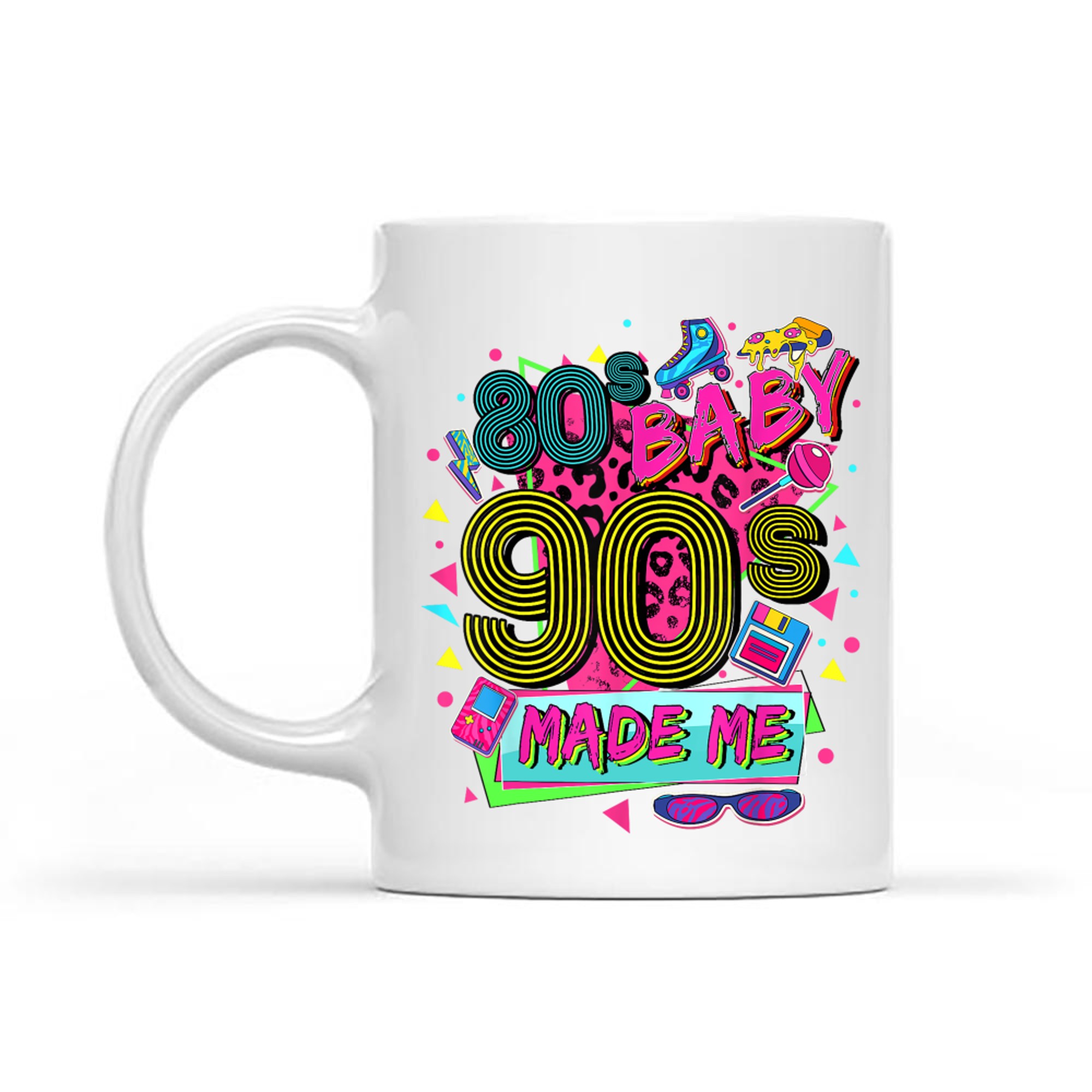 Vintage 1980s 80s Baby 1990s 90's Made Me Retro Nostalgia Mug