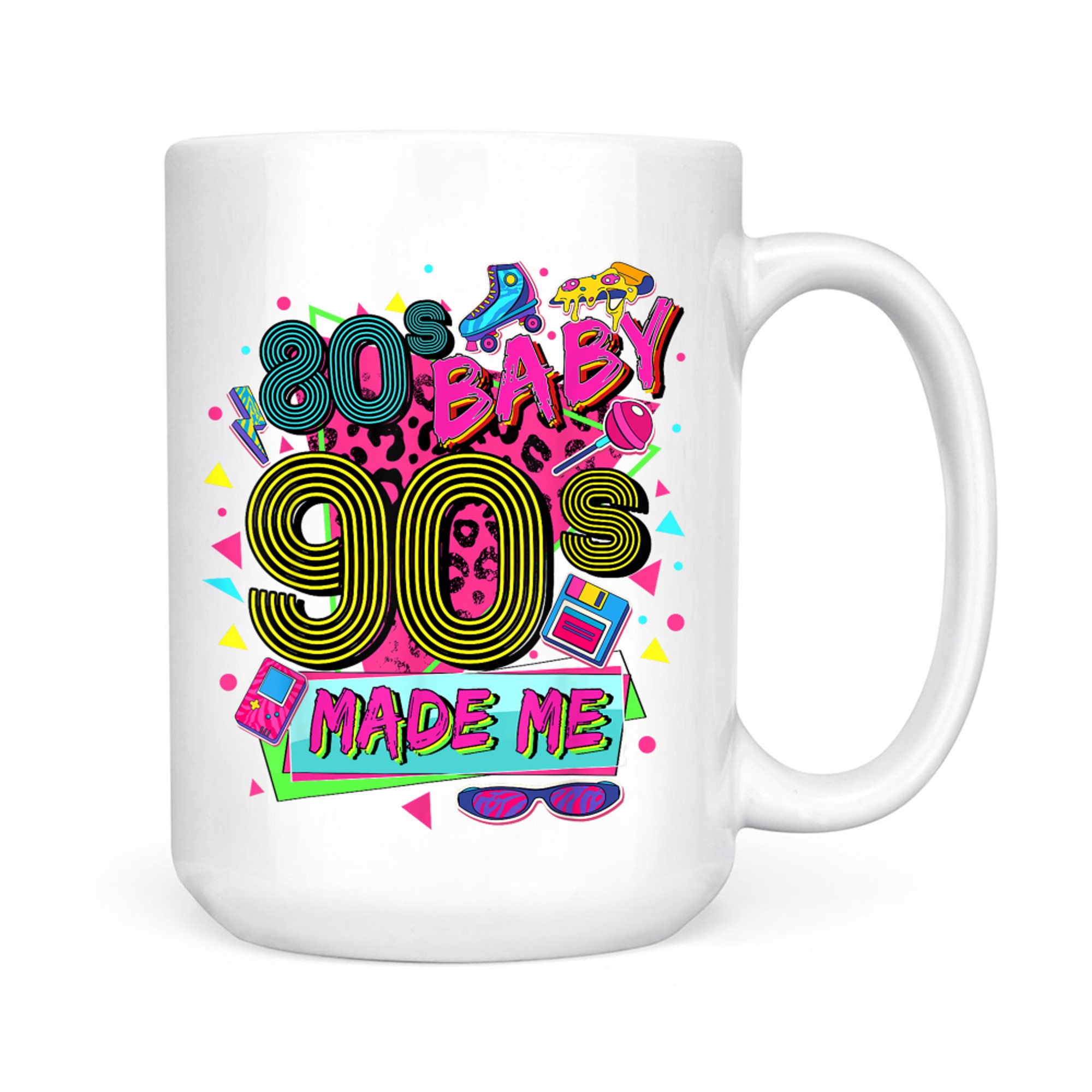 Vintage 1980s 80s Baby 1990s 90's Made Me Retro Nostalgia Mug