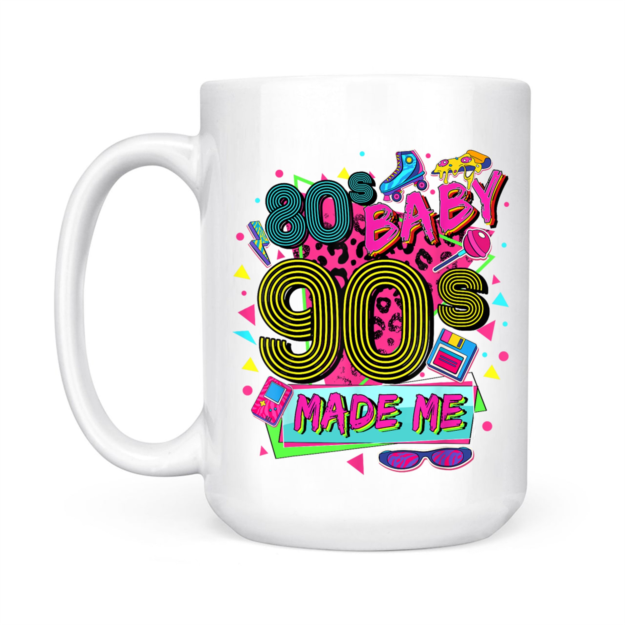 Vintage 1980s 80s Baby 1990s 90's Made Me Retro Nostalgia Mug