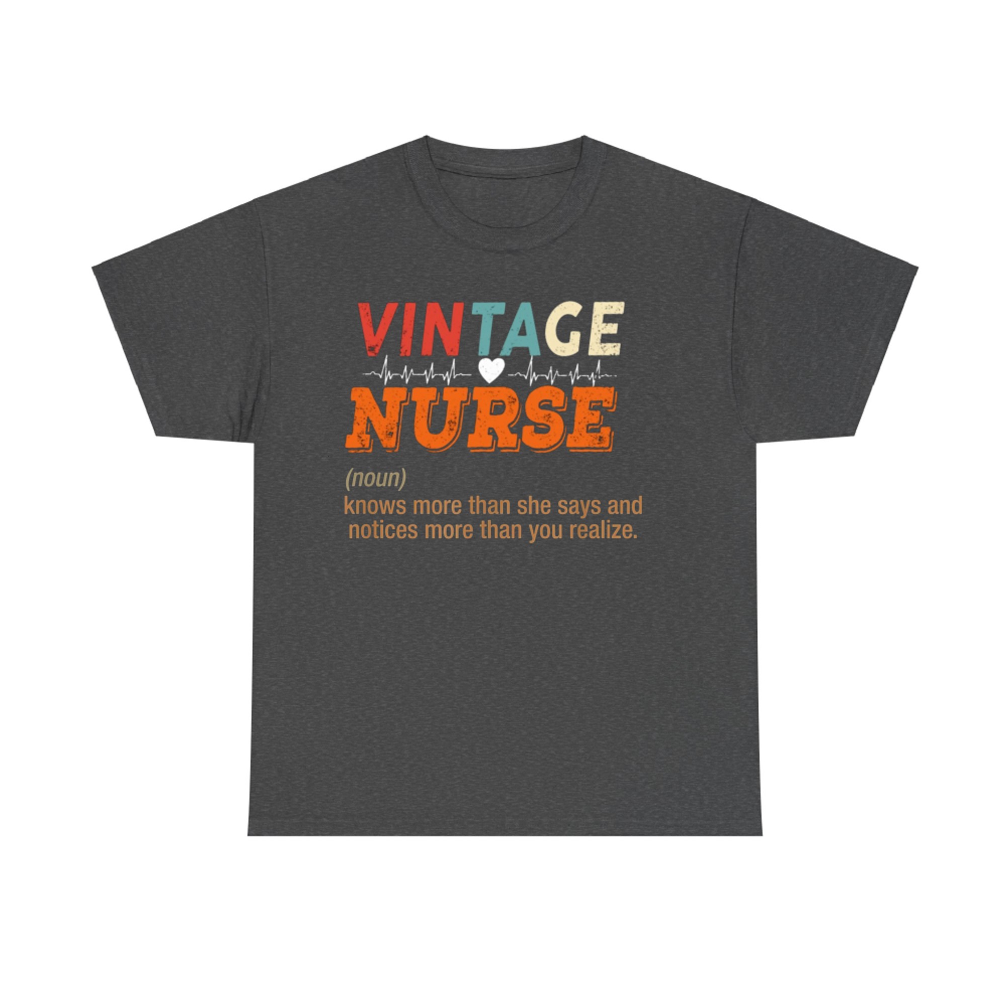 Vintage Nurse Knows More Than She Says Funny Definition T-Shirt