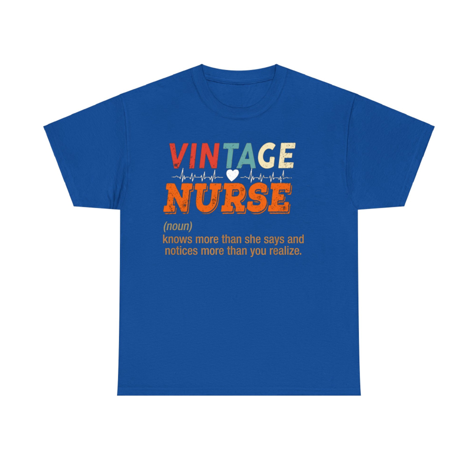 Vintage Nurse Knows More Than She Says Funny Definition T-Shirt