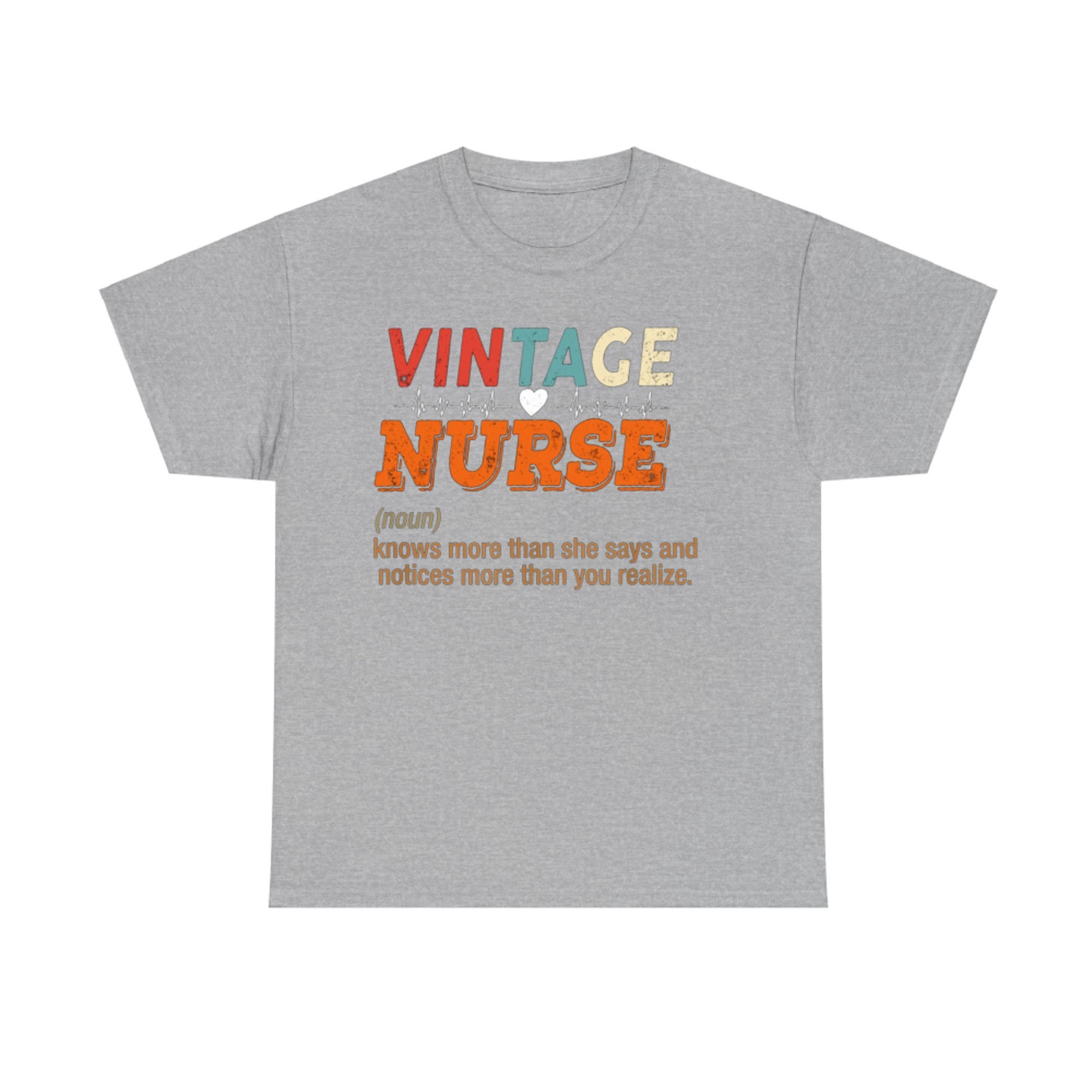 Vintage Nurse Knows More Than She Says Funny Definition T-Shirt