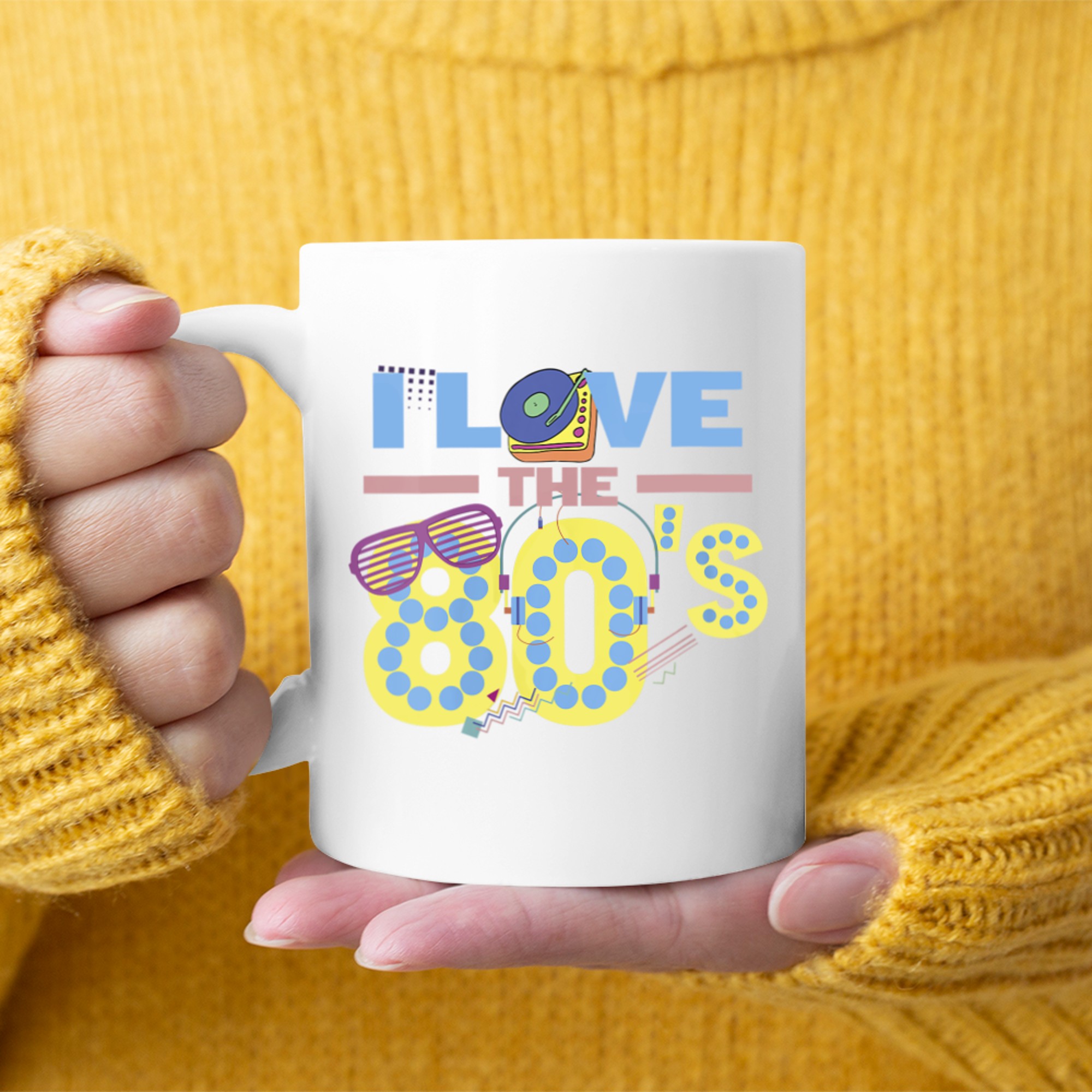 Womens Eighties Kid 1980s Nostalgia Gift 80s Fans Mug