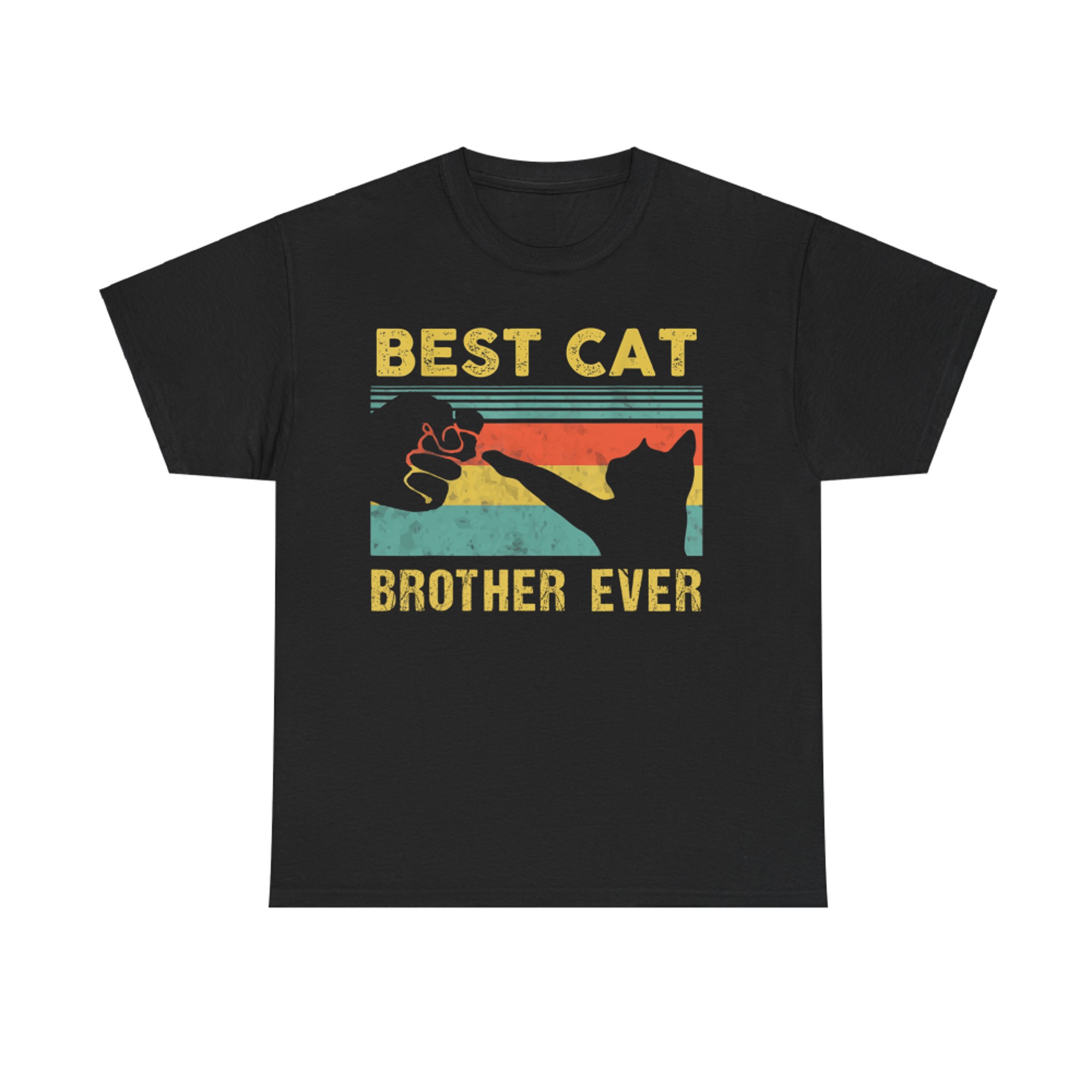 Best Cat Brother Ever Vintage Cats Happy Father's Day T-Shirt