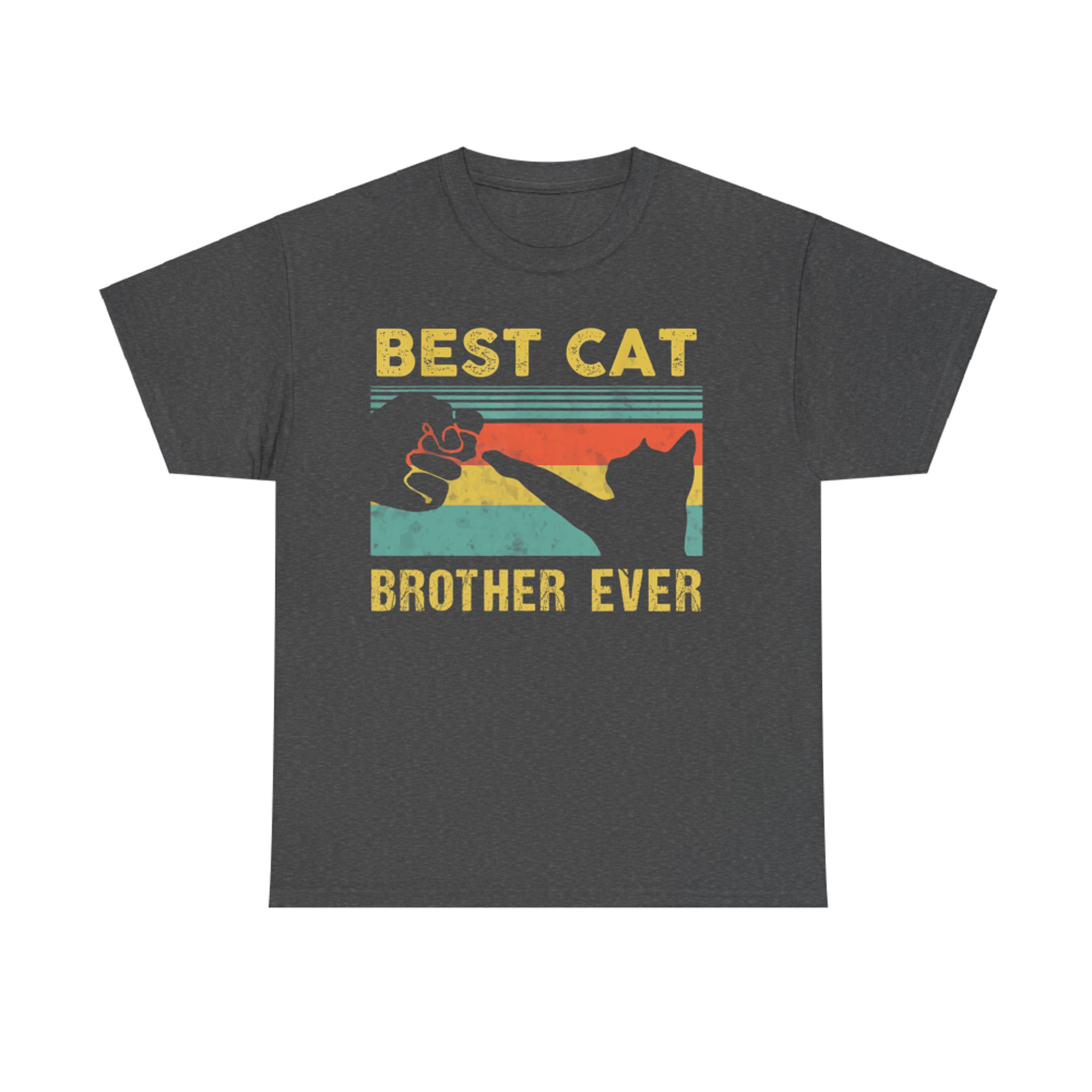 Best Cat Brother Ever Vintage Cats Happy Father's Day T-Shirt