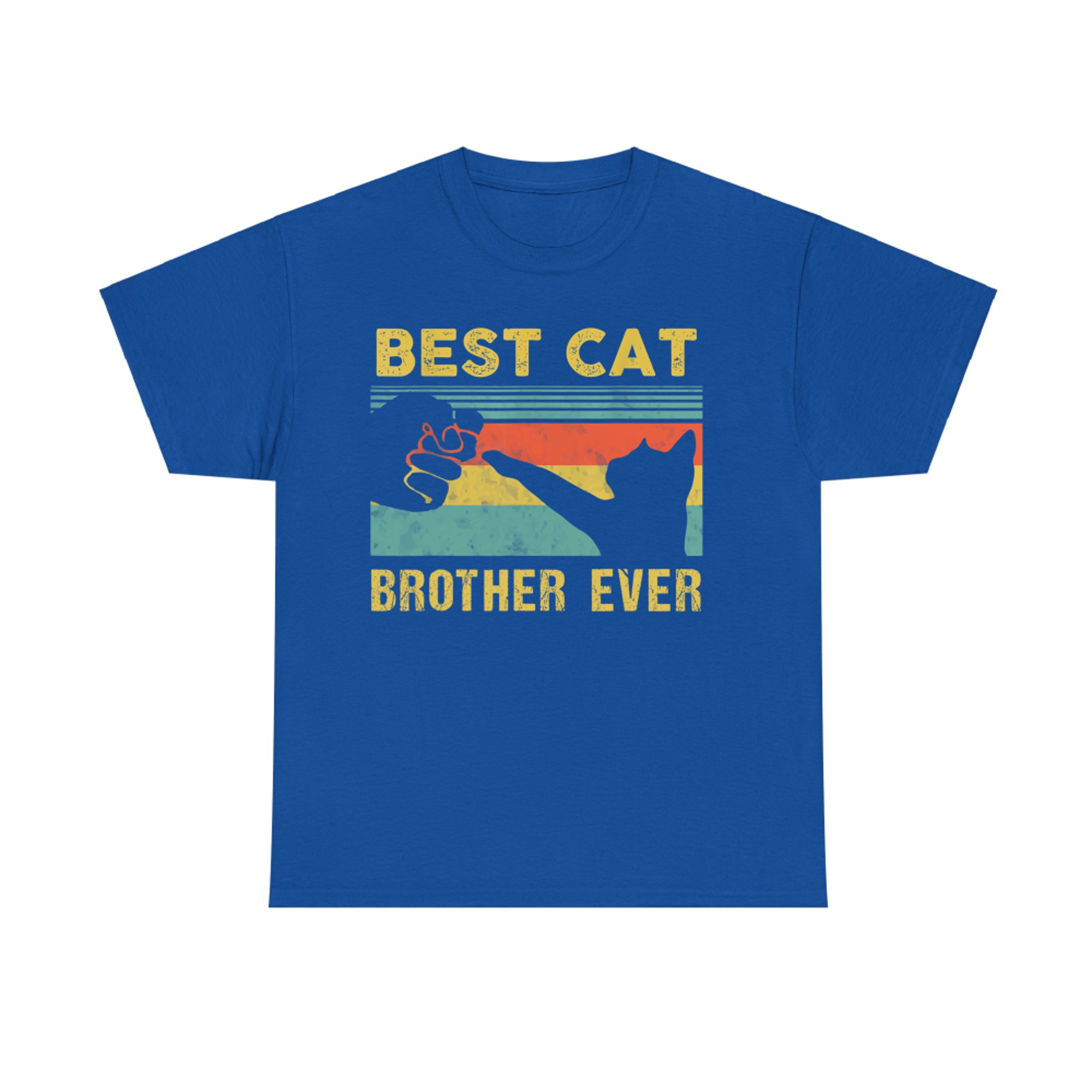 Best Cat Brother Ever Vintage Cats Happy Father's Day T-Shirt