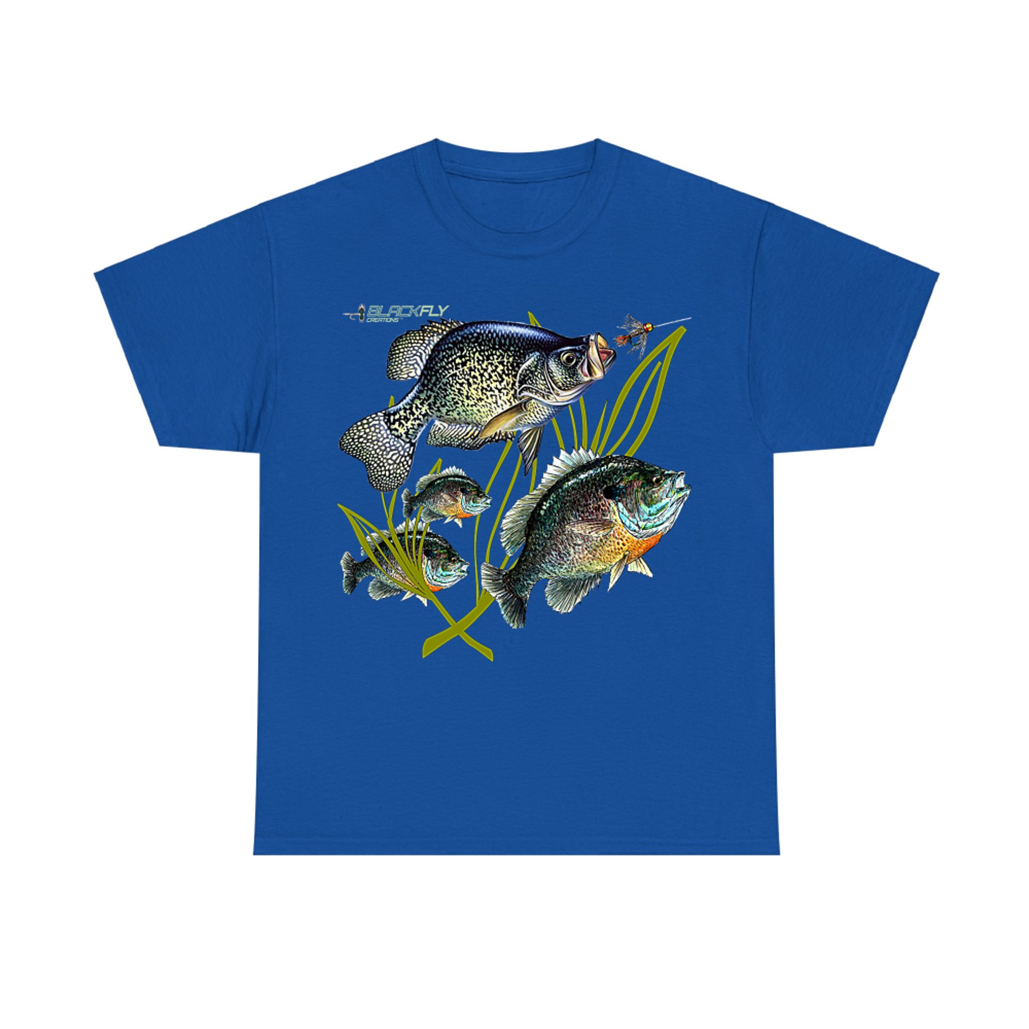 Black Fly Crappie Bluegill Fishing Shirts Panfish Flies Jig