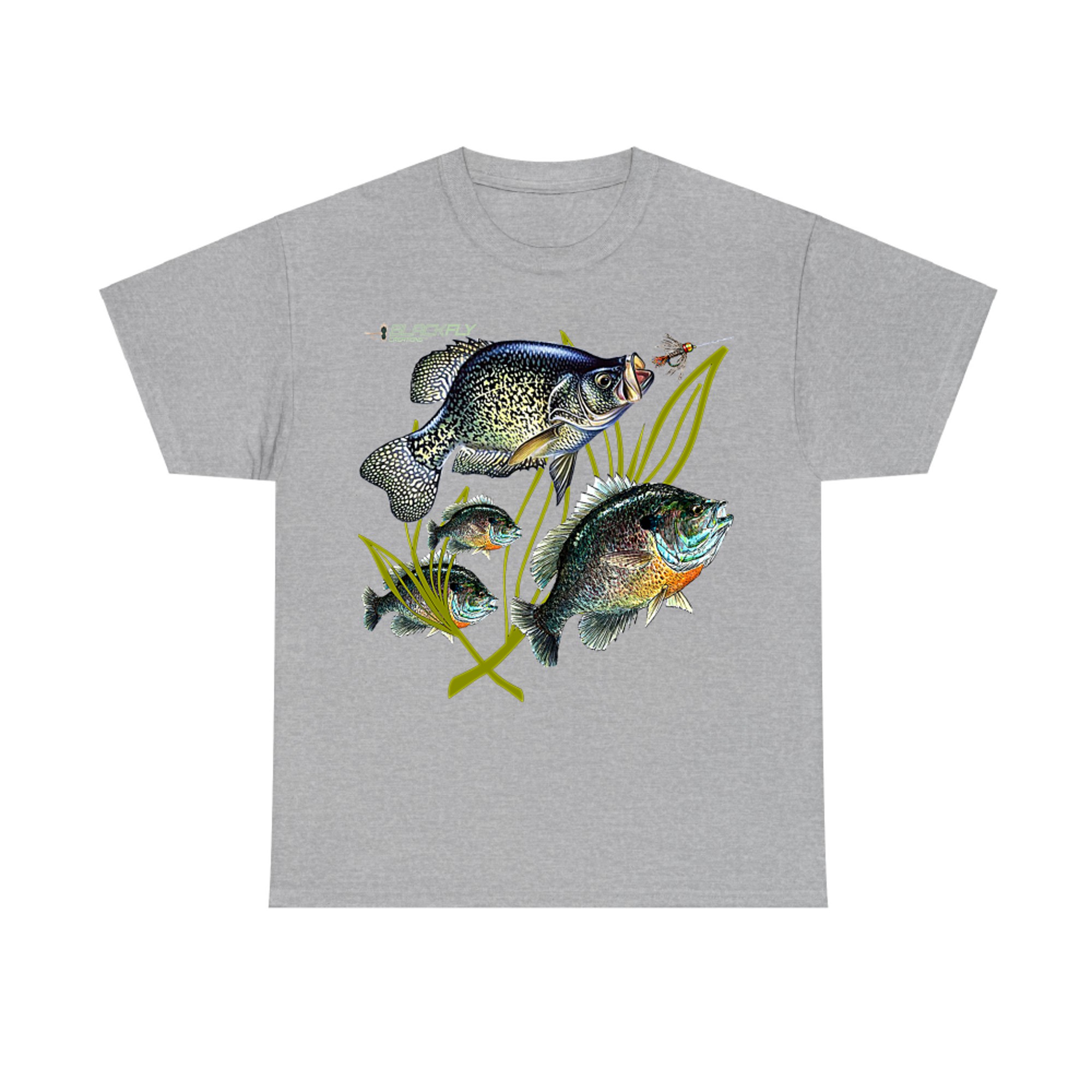 Black Fly Crappie Bluegill Fishing Shirts Panfish Flies Jig