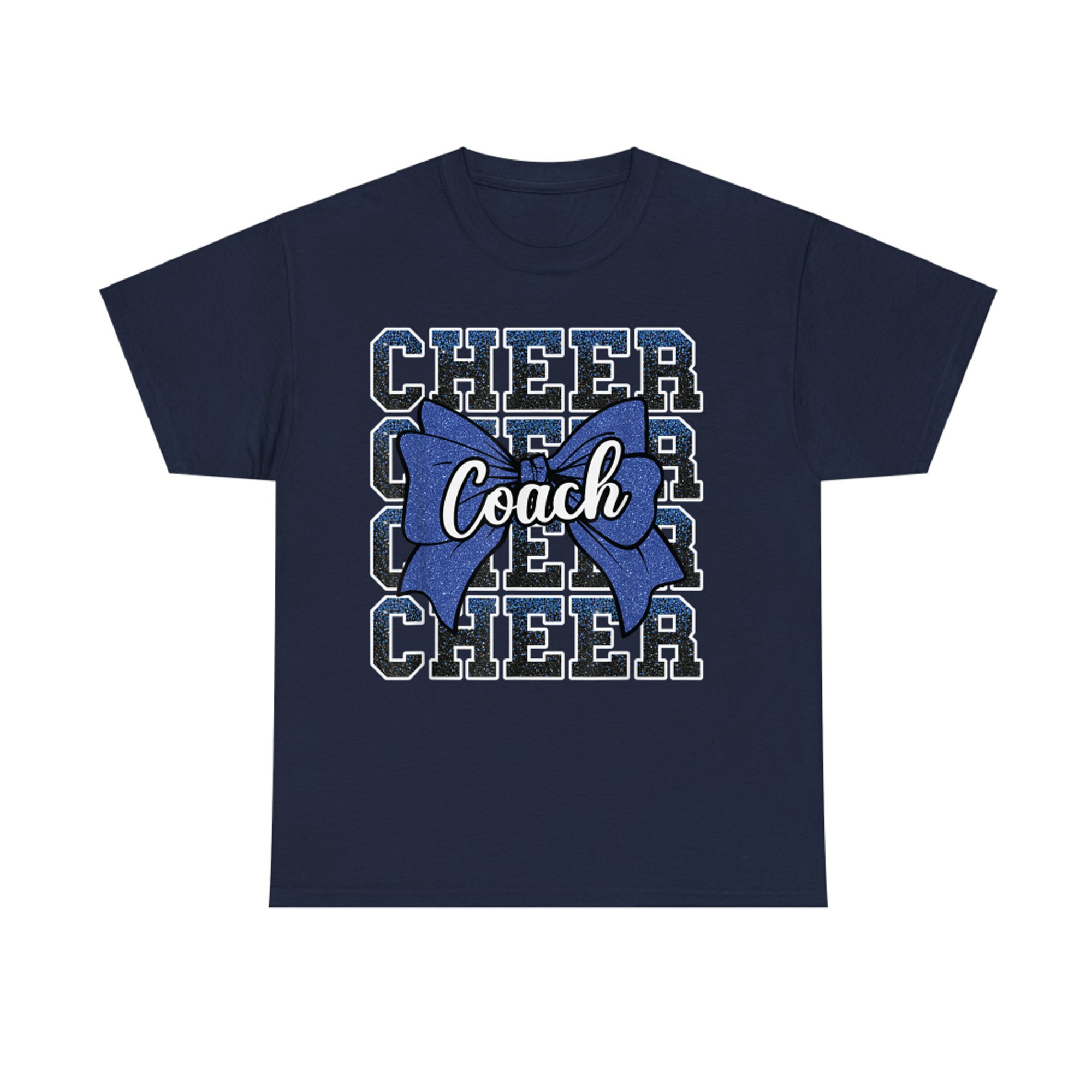 Blue Funny Sport Loud Proud Cheer Coach Dad Father's Day T-Shirt