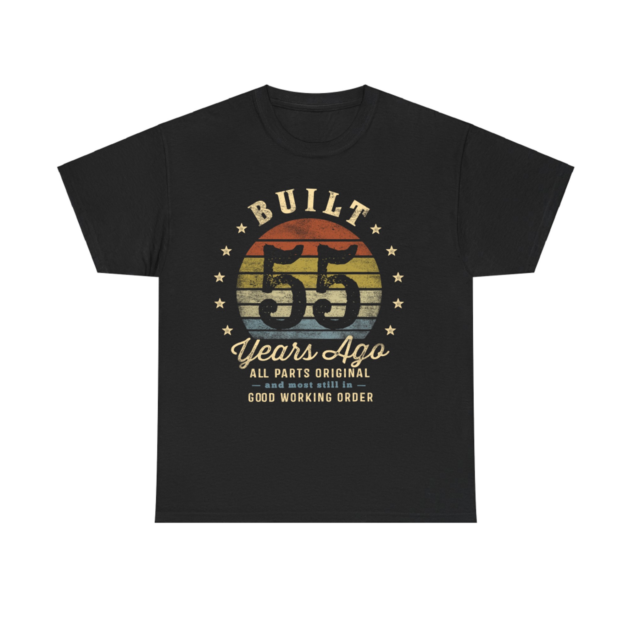 Built Years Ago Funny Vintage Birthday Design 55th Celebration T-Shirt