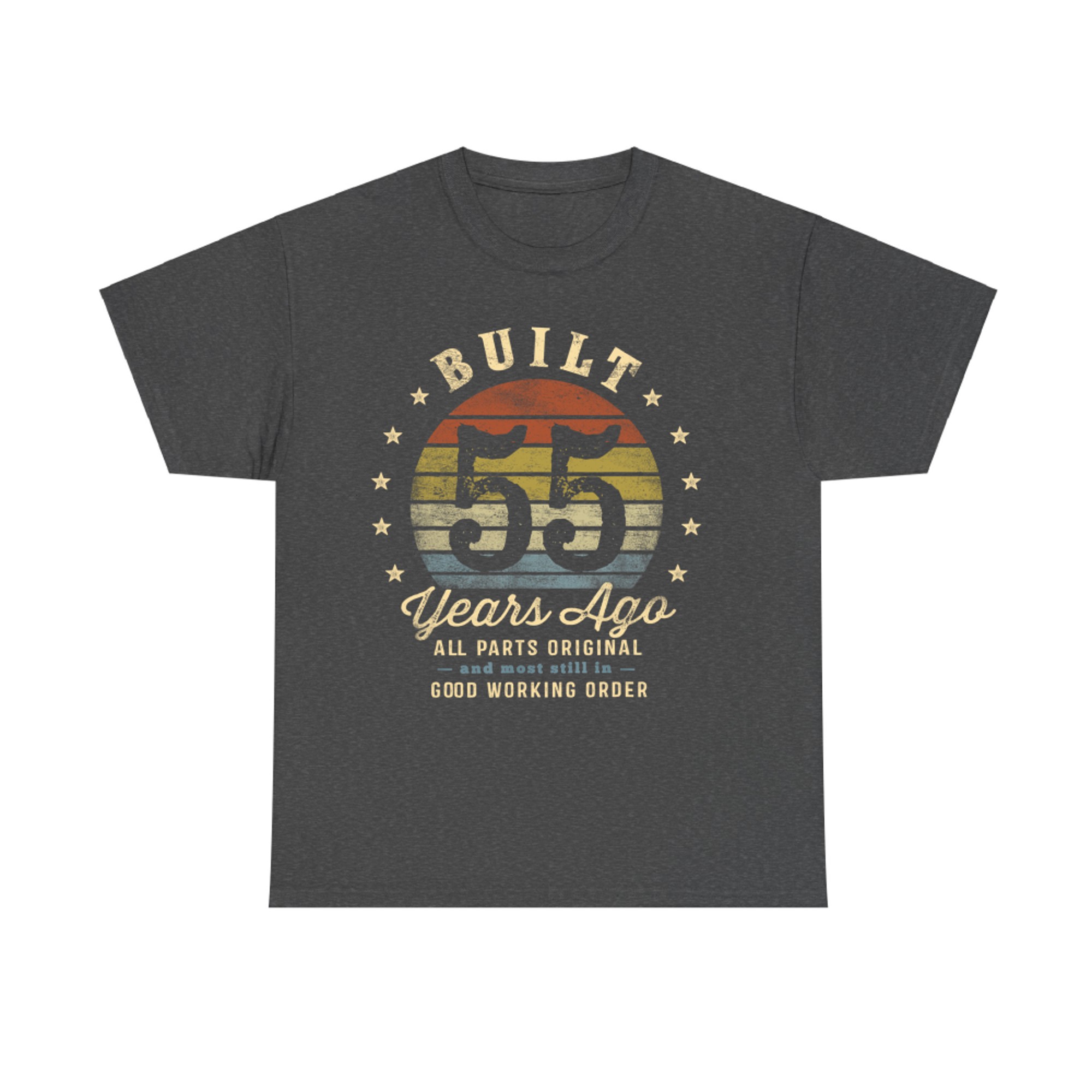Built Years Ago Funny Vintage Birthday Design 55th Celebration T-Shirt