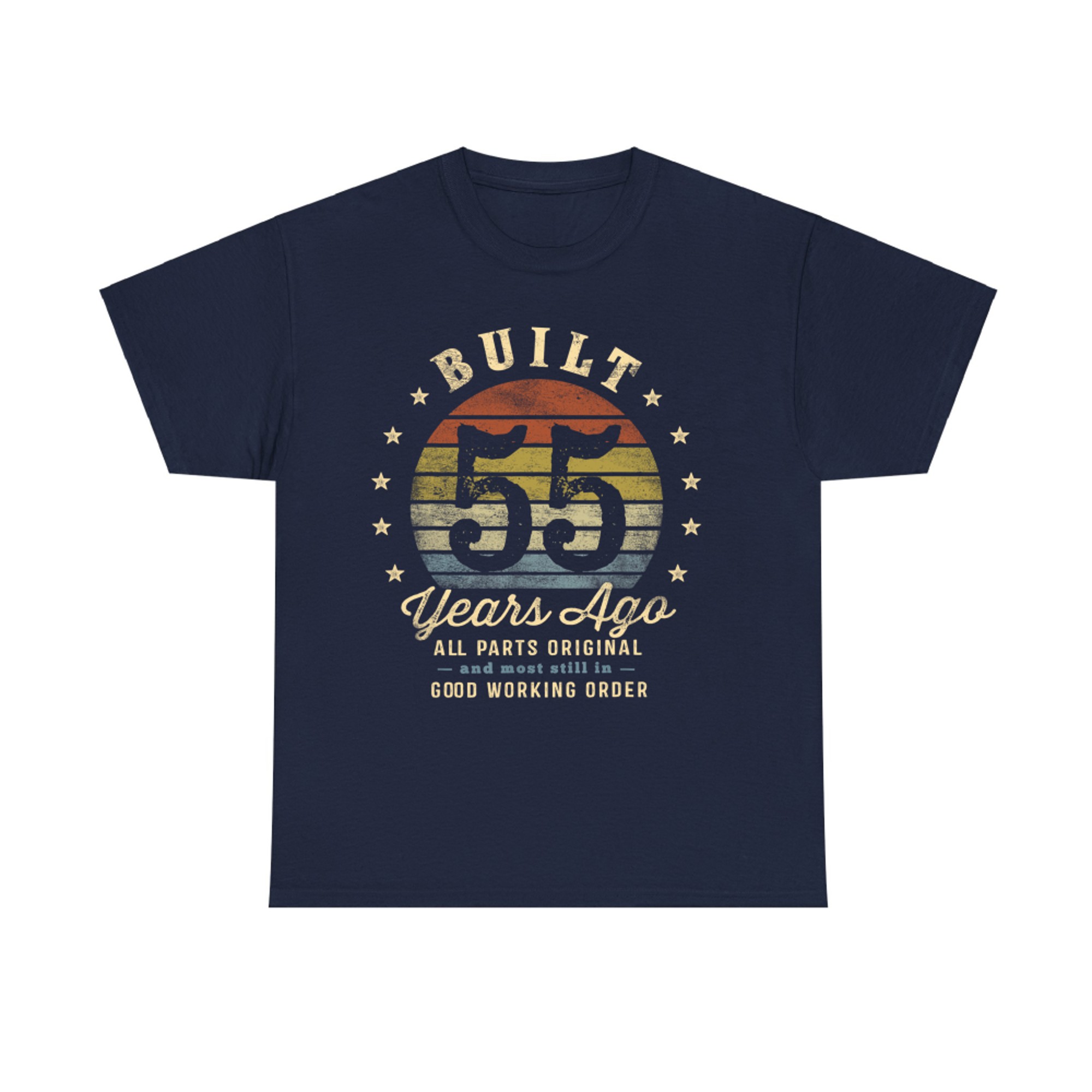 Built Years Ago Funny Vintage Birthday Design 55th Celebration T-Shirt