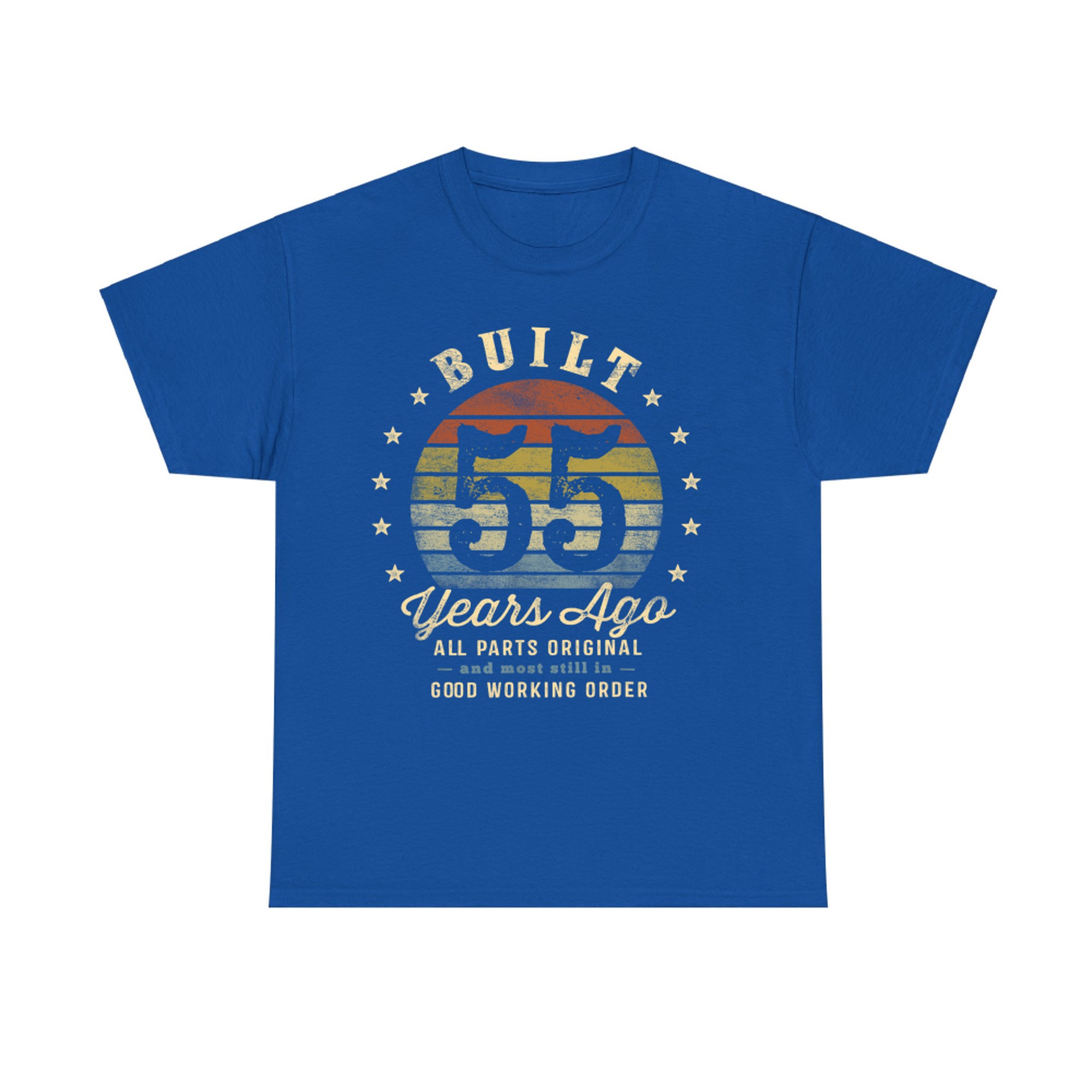 Built Years Ago Funny Vintage Birthday Design 55th Celebration T-Shirt
