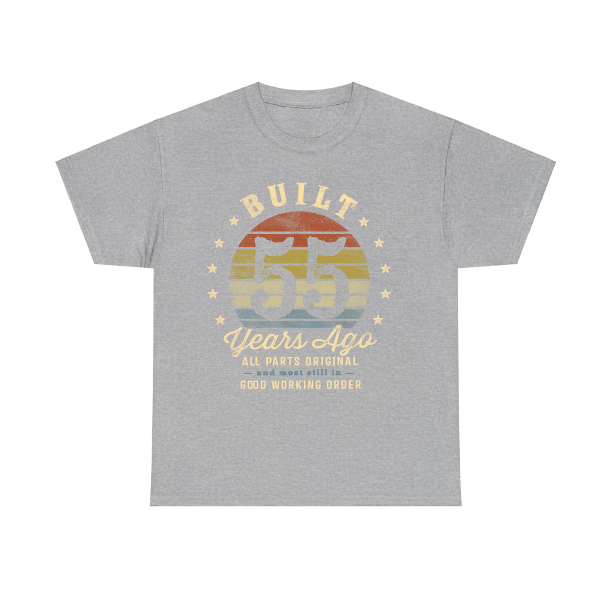 Built Years Ago Funny Vintage Birthday Design 55th Celebration T-Shirt
