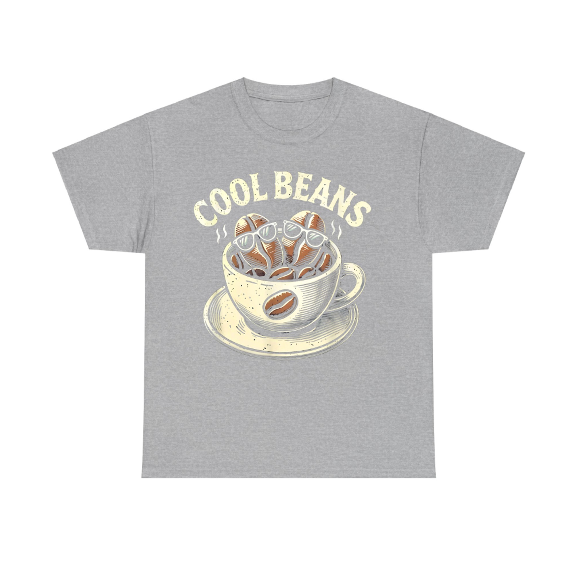 Cool Beans Coffee Caffeine Lover Retro Graphic Novelty T-Shirt