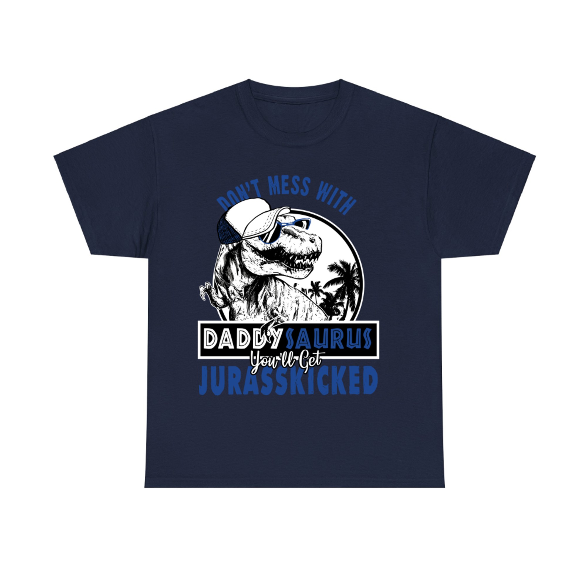 Daddysaurus Dad Husband Father's Day Matching Dinosaur T-Shirt