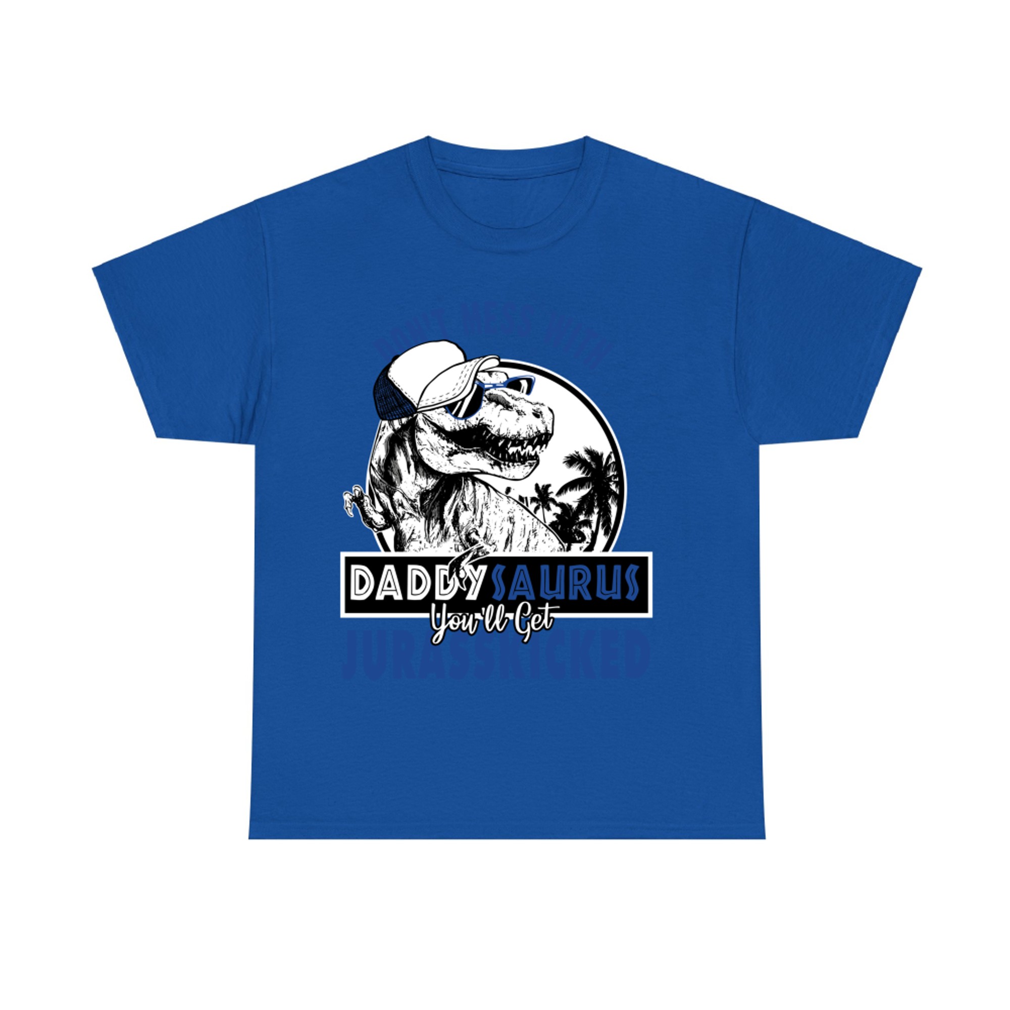 Daddysaurus Dad Husband Father's Day Matching Dinosaur T-Shirt