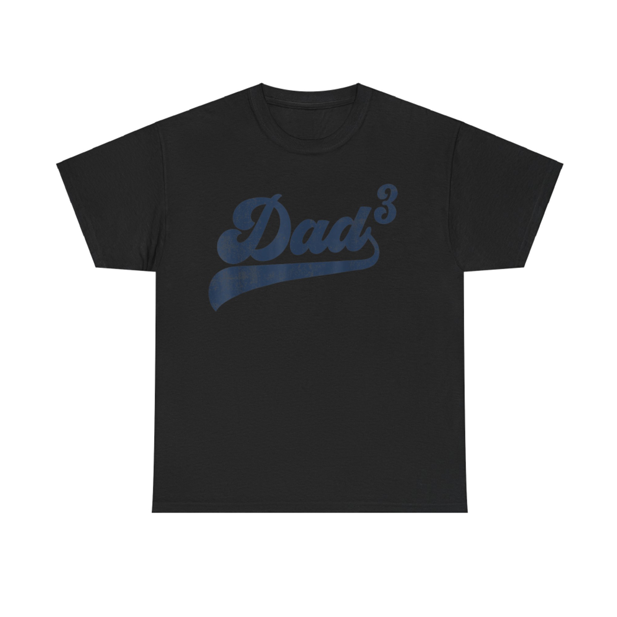 DadFunny Dad Cubed Gifts Father Of Three Daddy Third Time Dad T-Shirt