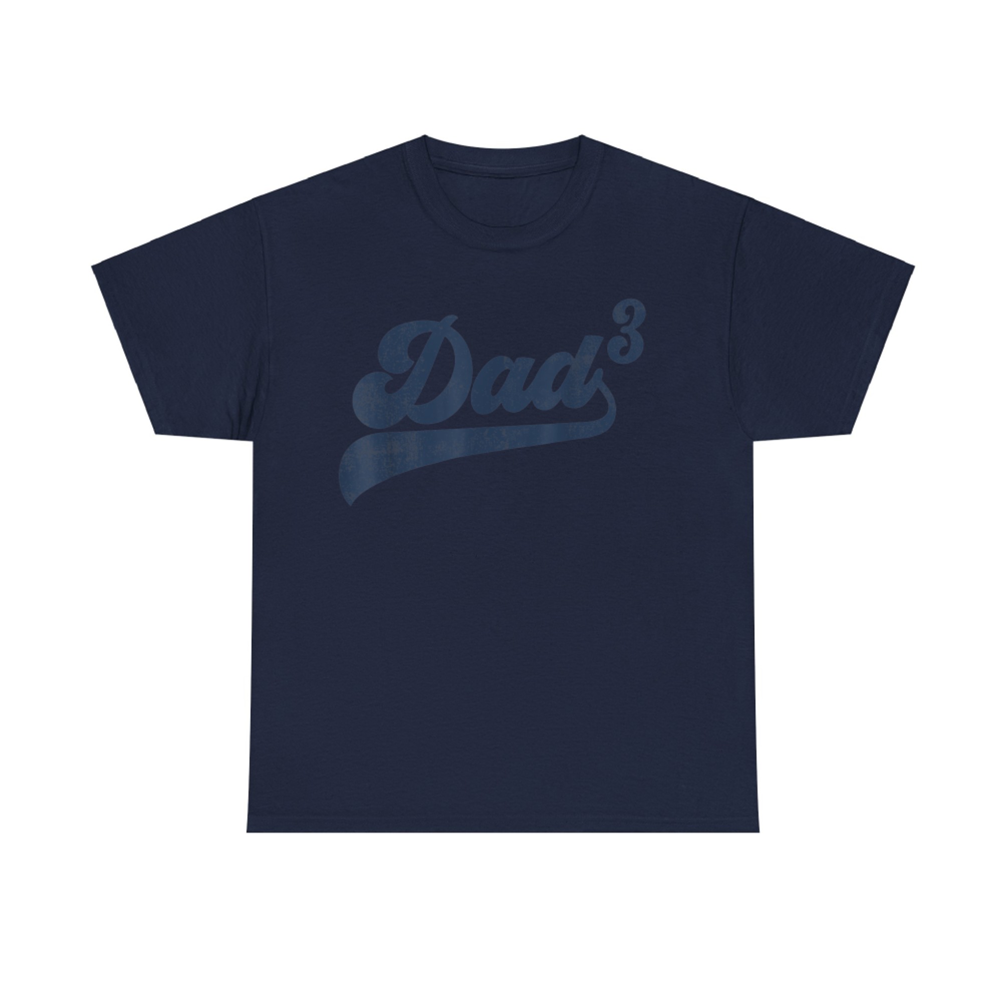 DadFunny Dad Cubed Gifts Father Of Three Daddy Third Time Dad T-Shirt